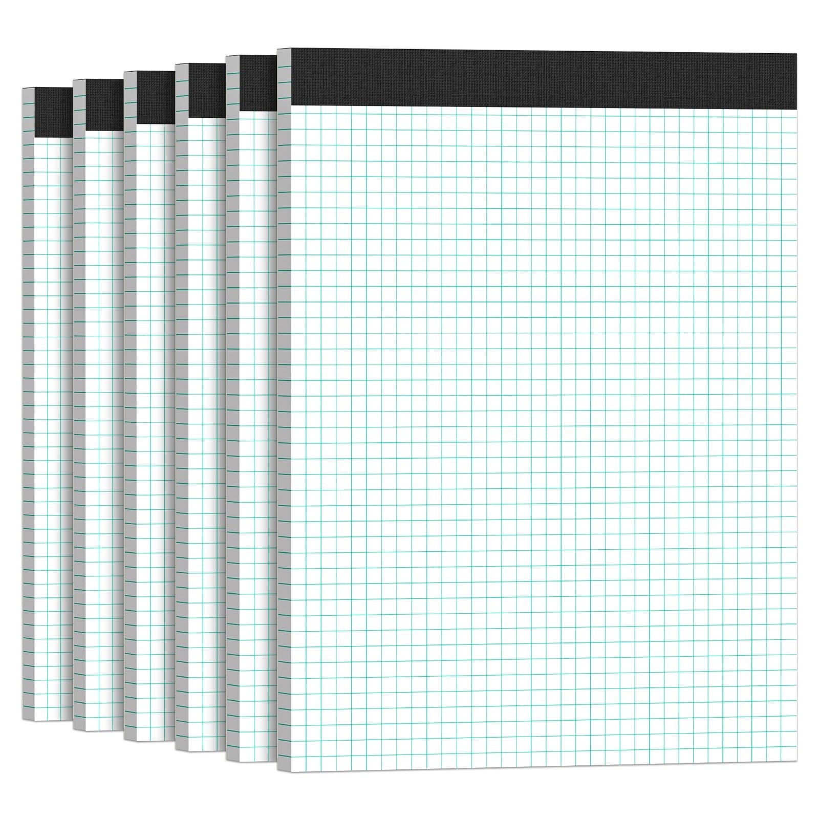 Grid Notebook Graph Paper Pads 12 Pack 8 5x11 4x4 Quad Ruled 50 Sheets Each No Bleed With Ink Gel Pens Lined Paper