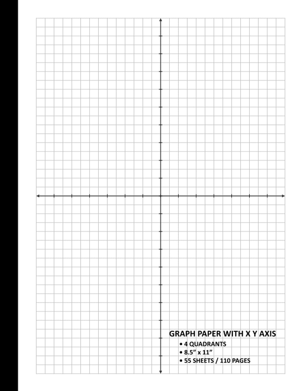 Grid Paper Notebook Graph Paper With X And Y Axis Coordinate Notebook 4 Quadrants 4 Squares Per Inch 55 Sheets 110 Pages Large 8 1 2 X 11 Sided For Math Algebra Science Students By Lekky Bliger Amazon ae