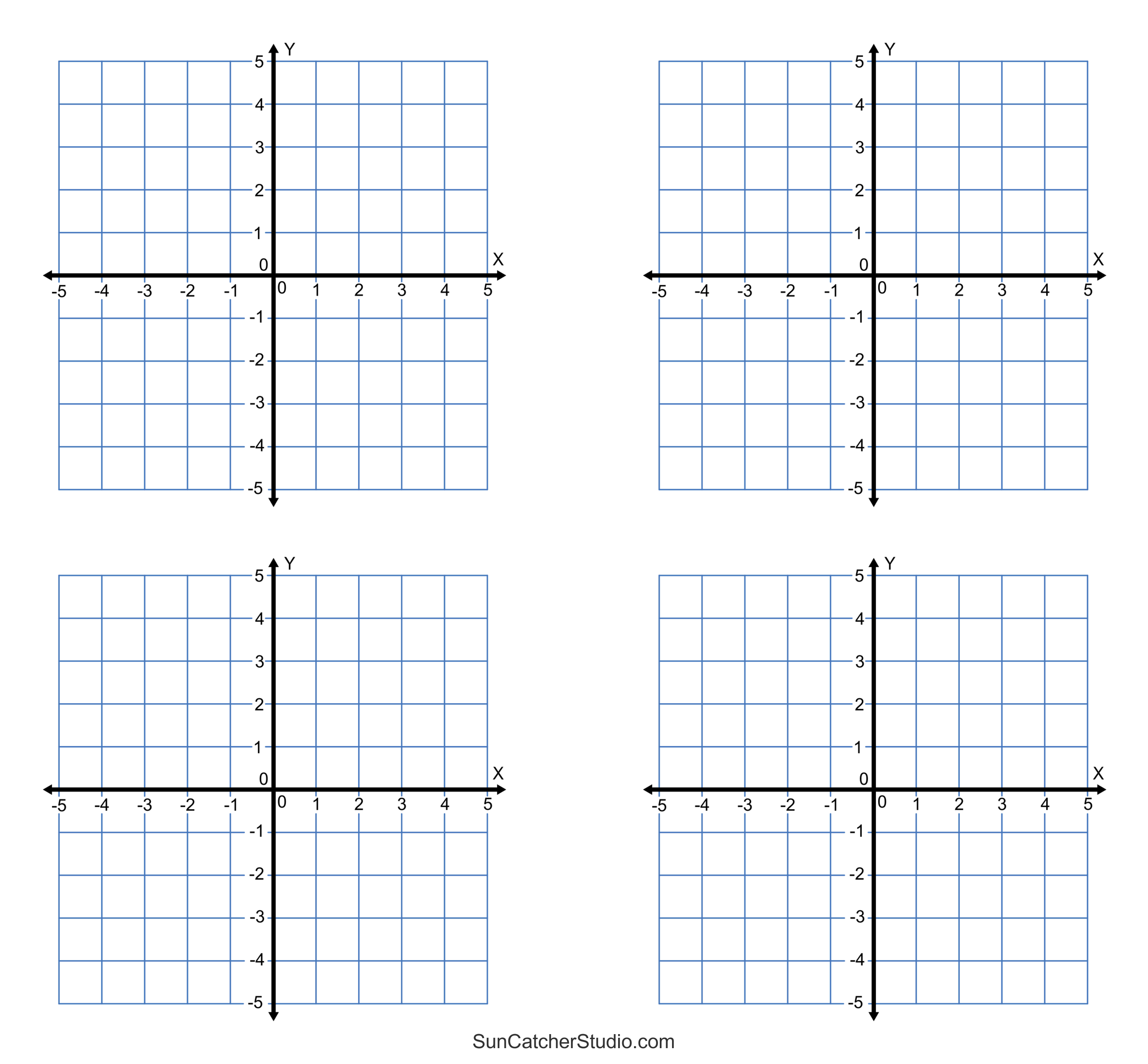 Graph Paper Template 1/4 Inch