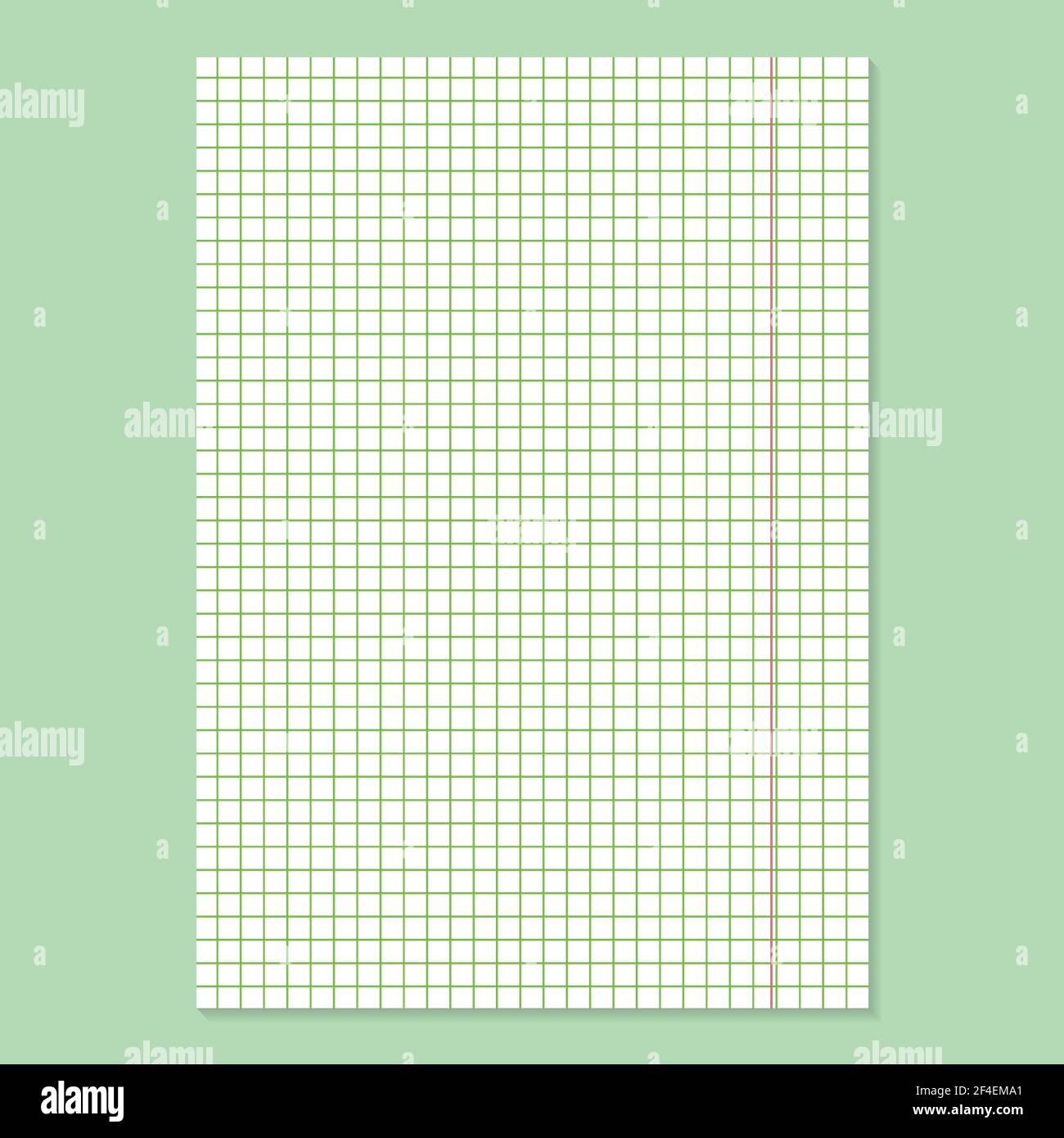 Grid Paper Realistic Blank Lined Paper Sheet In A4 Format Squared Background With Color Graph Geometric Pattern For School Wallpaper Textures Stock Vector Image Art Alamy