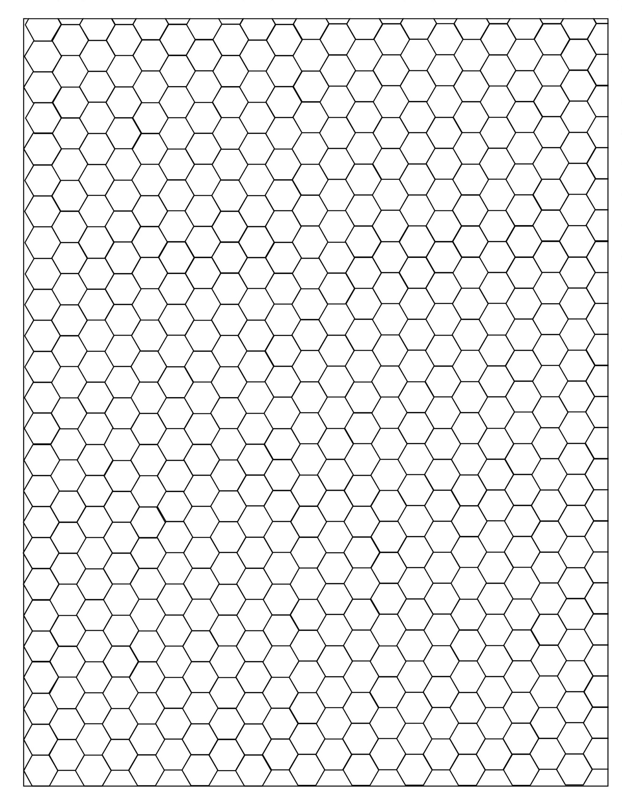 Half inch Hex Graph Paper Etsy