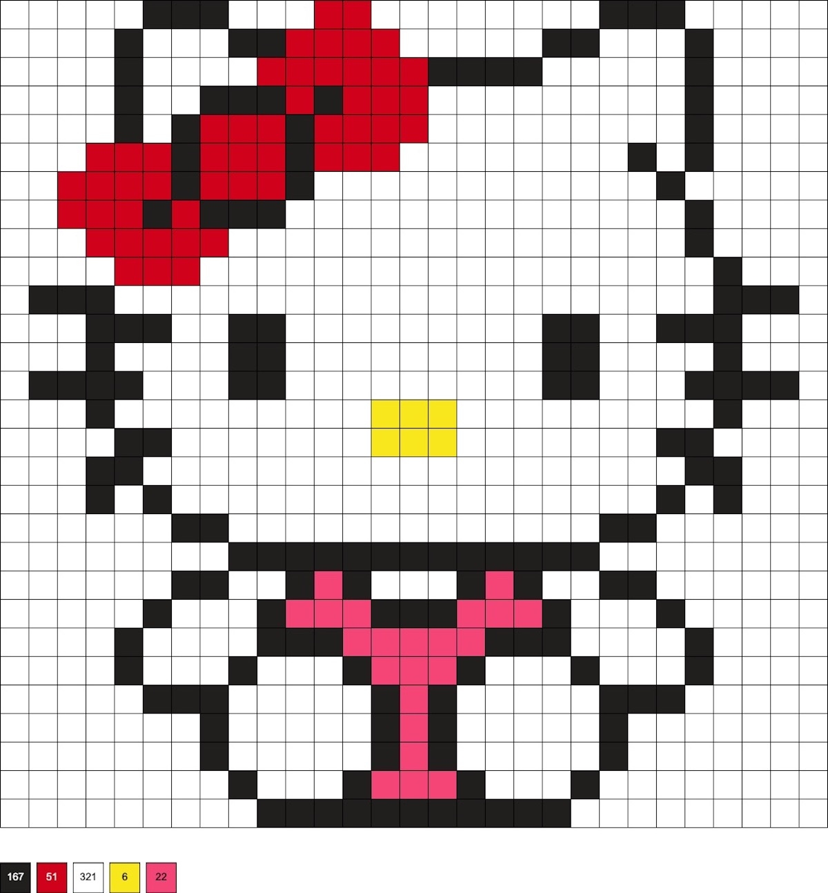 Hello Kitty Perler Beads 15 Free Patterns DIY Candy