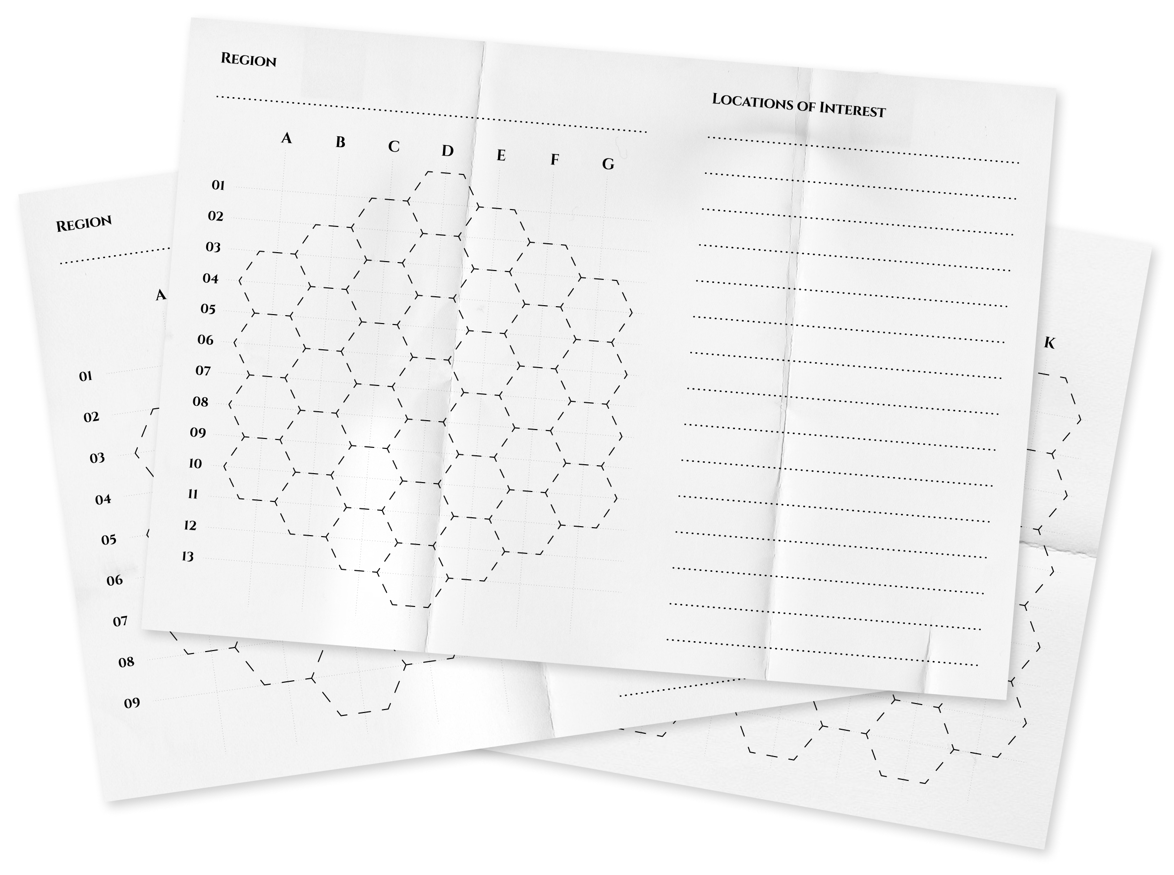 Hexcrawl Sheets By Lazarus