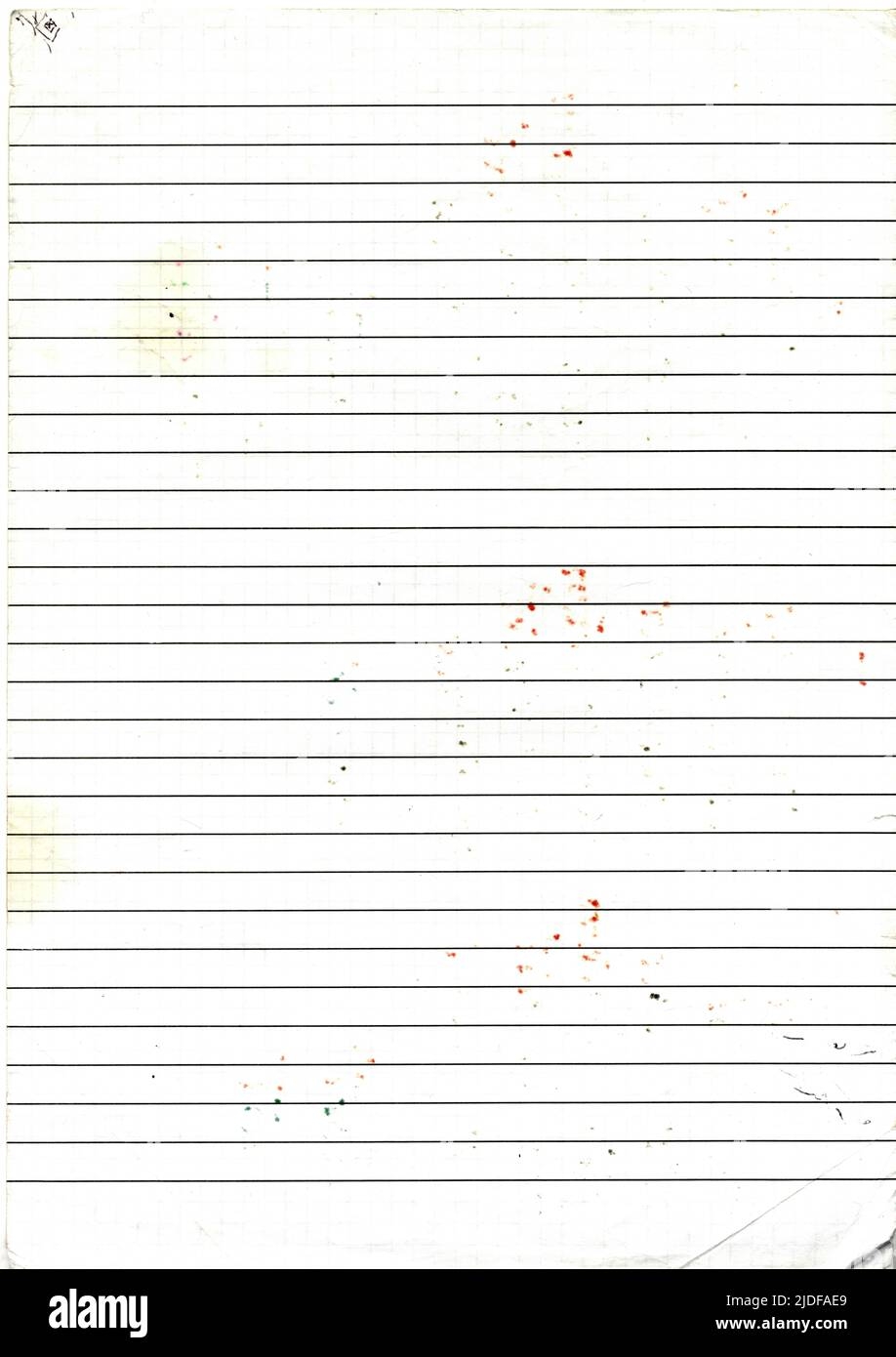 High Resolution Large Image Of Used Worn Out Line Graph Paper Texture Background Scan With Color Stain Spots From Writing With Markers Weathered Old Stock Photo Alamy