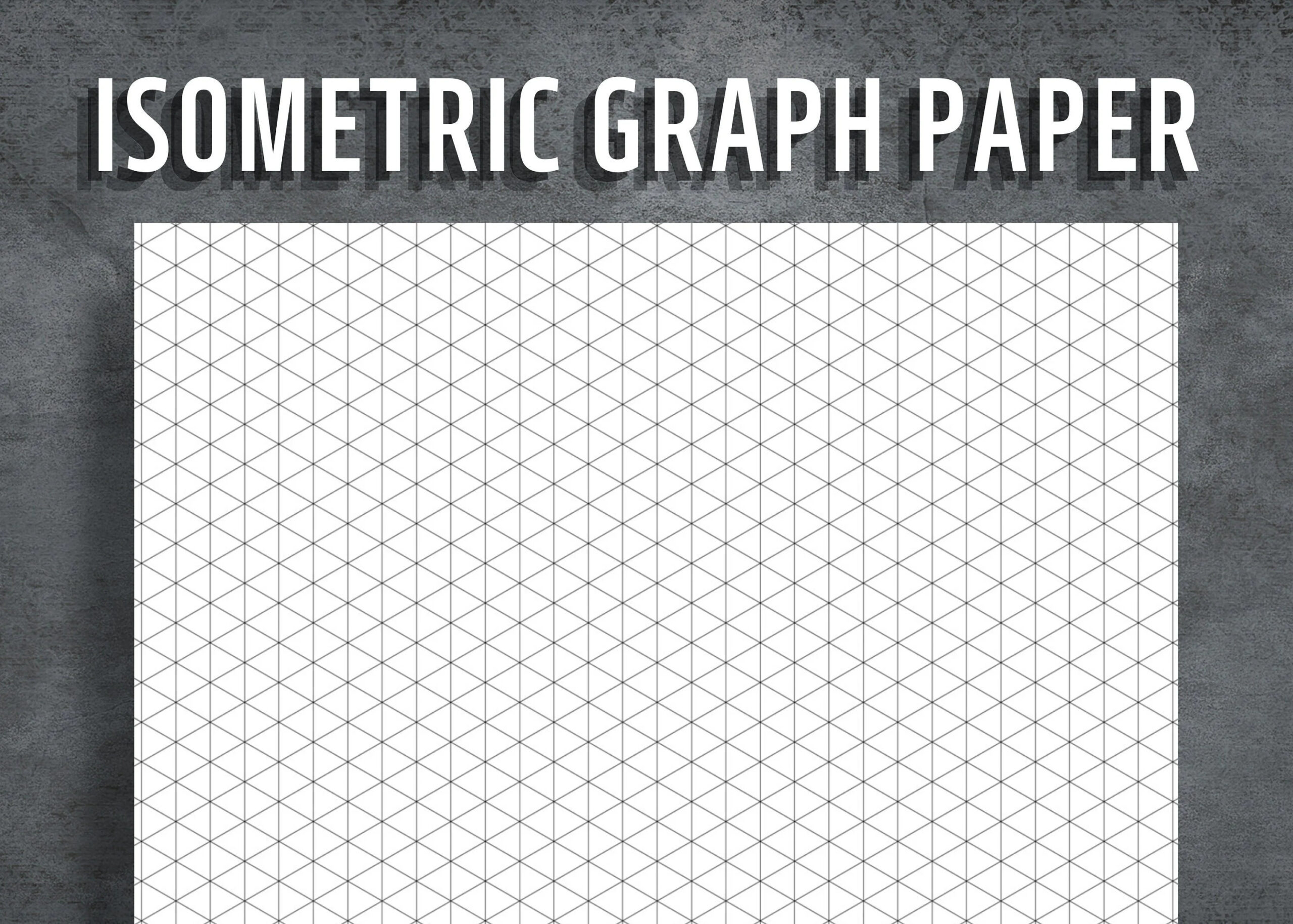 Isometric Graph Paper Isometric Grid Paper Printable Isometric Graph Paper PDF Isometric Graph Paper Instant Download Etsy