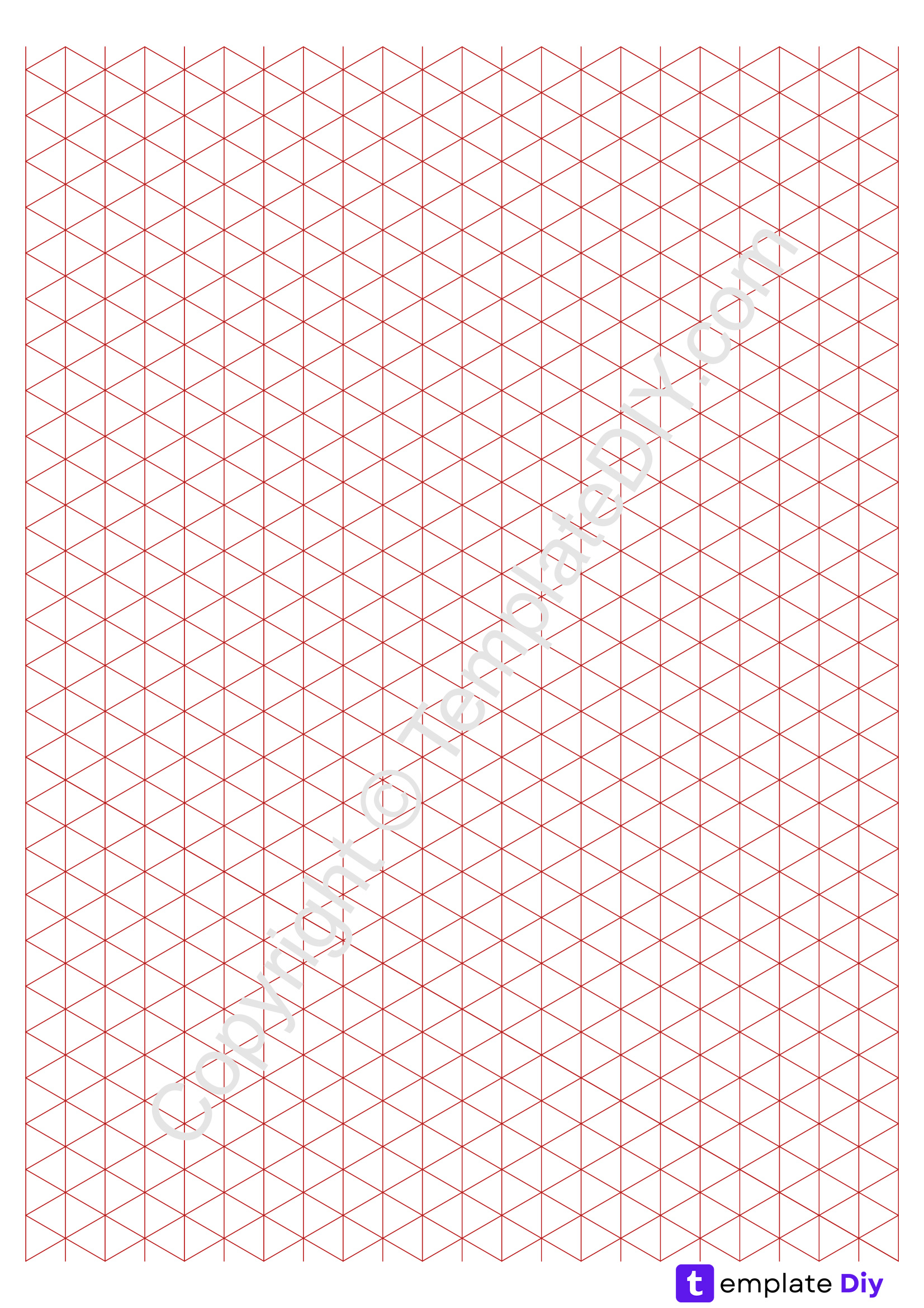 Isometric Graph Paper Printable PDF For Math Art