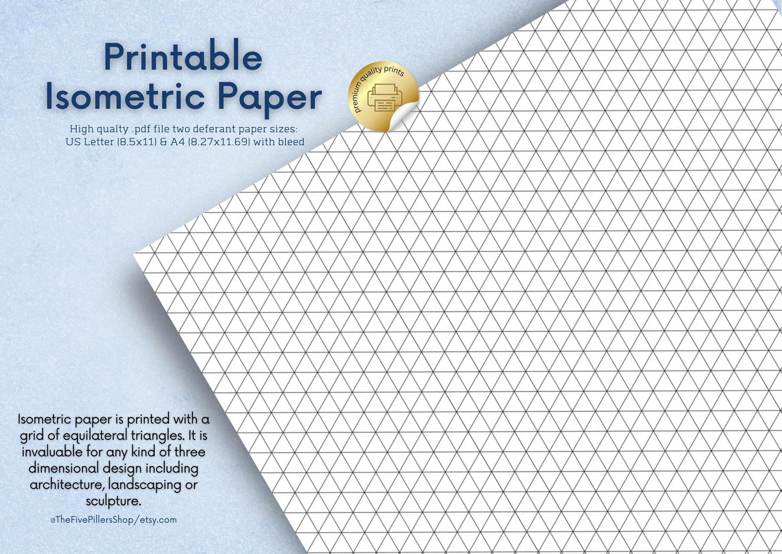 Isometric Graph Sheet Procreate Isometric Digital Isometric Grid Paper PDF And PNG A4 And US Letter Isometric Notebook Etsy