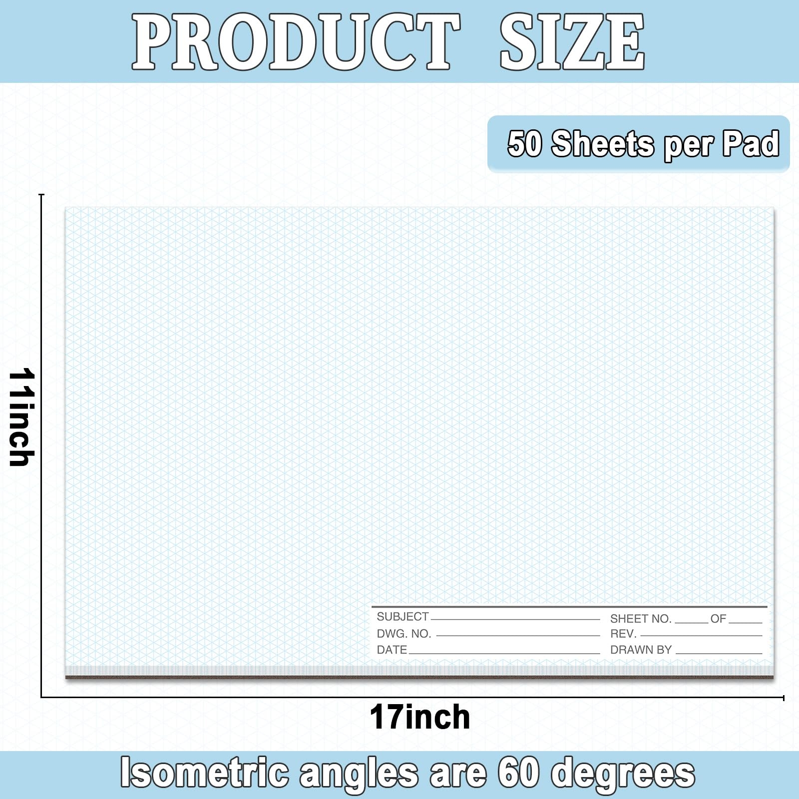 Isometric Grid 11x17 GeekNavy 8 5 X 11 Isometric Graph Paper 50 Sheets Landscape 0 25 Grid Non Photo Blue High Brightness Drafting Engineering Art 3D Design Tracing Paper