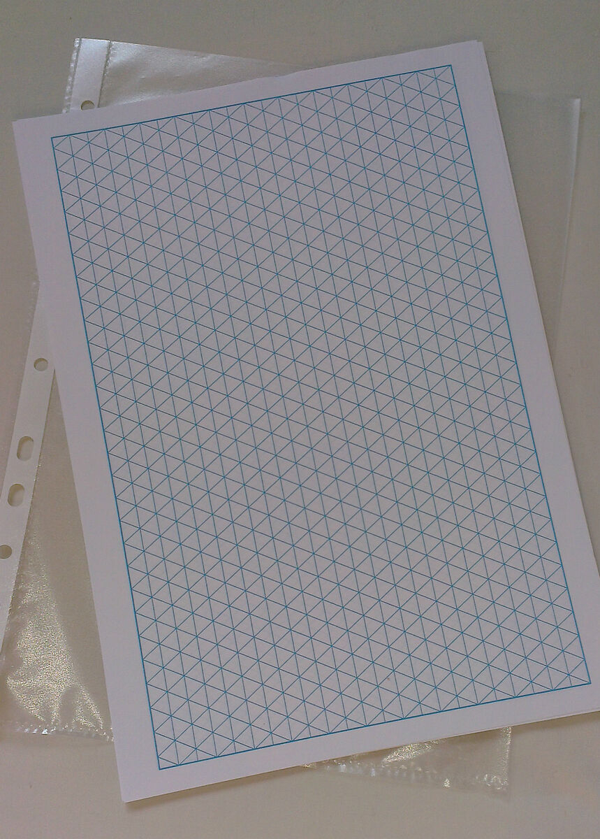 Isometric Grid Paper 20 Sheets 10mm Triangles EBay