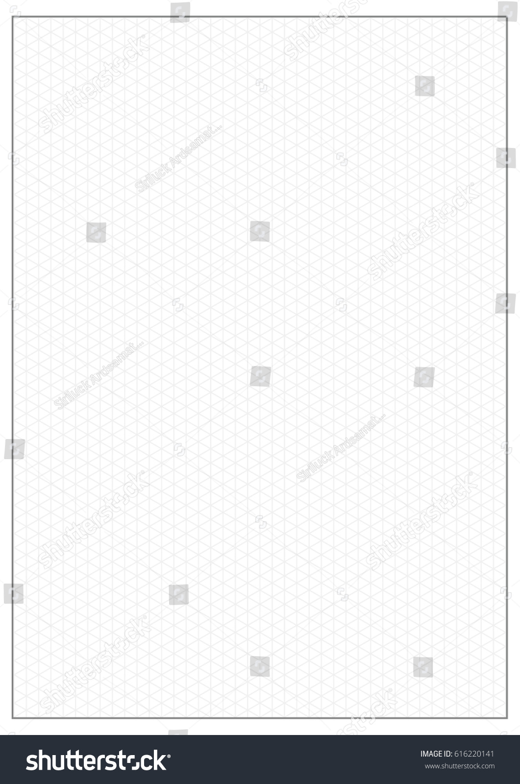 Isometric Grid Printable Graph Paperblack Grid Stock Vector Royalty Free 616220141 Shutterstock