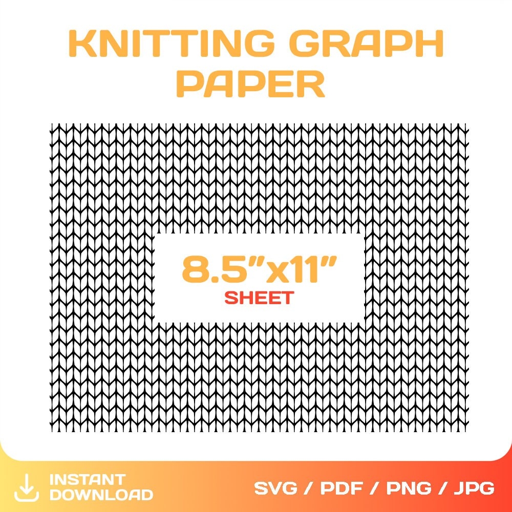 Knitting Stitch Graph Paper Template Knit Stockinette Colorwork Charts Blank Template Pdf Png Svg DIY Printable Instant Download Etsy