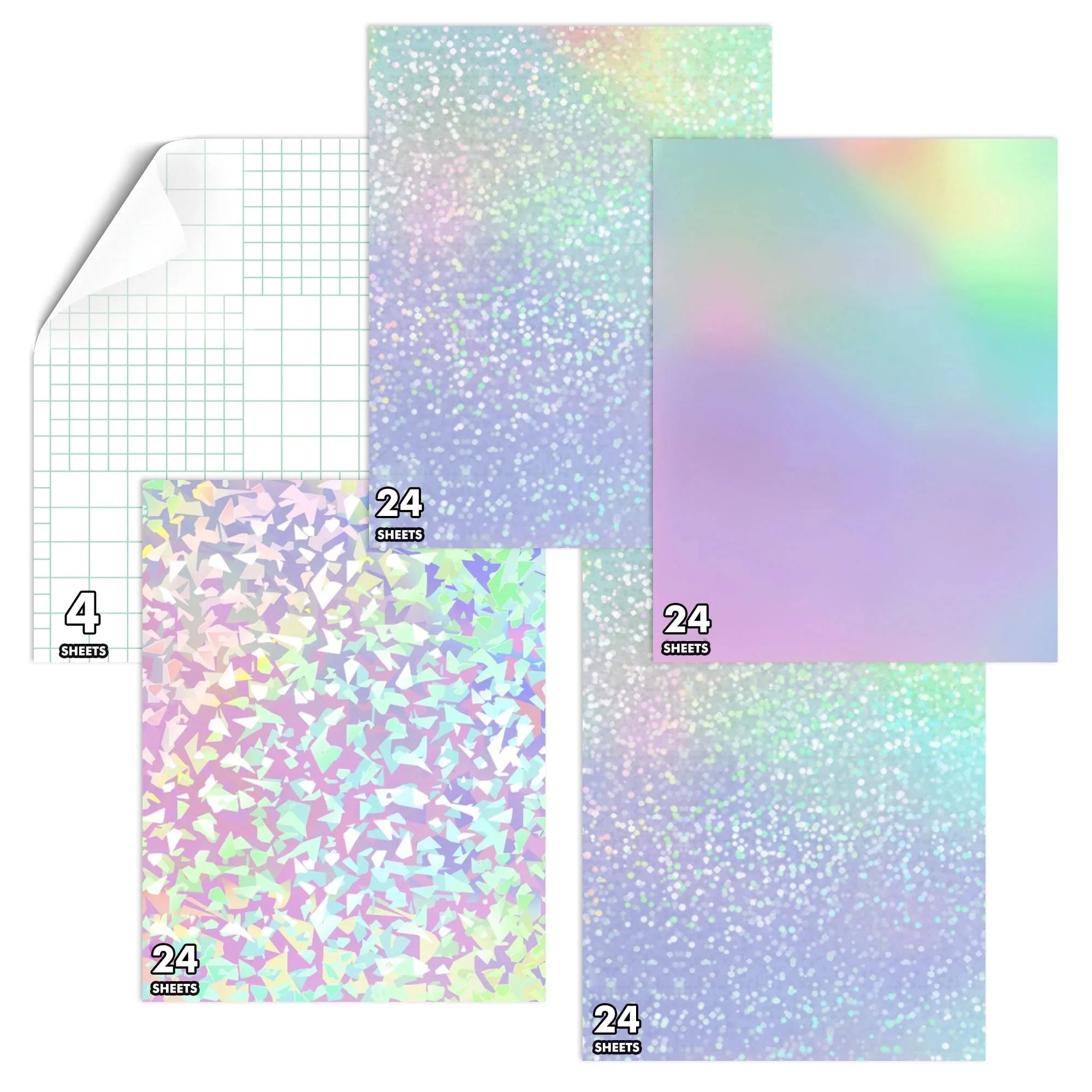 koala self adhesive easy lamination a4 laminating sheets waterproof holographic sticker paper overlay 25 sheets walmart