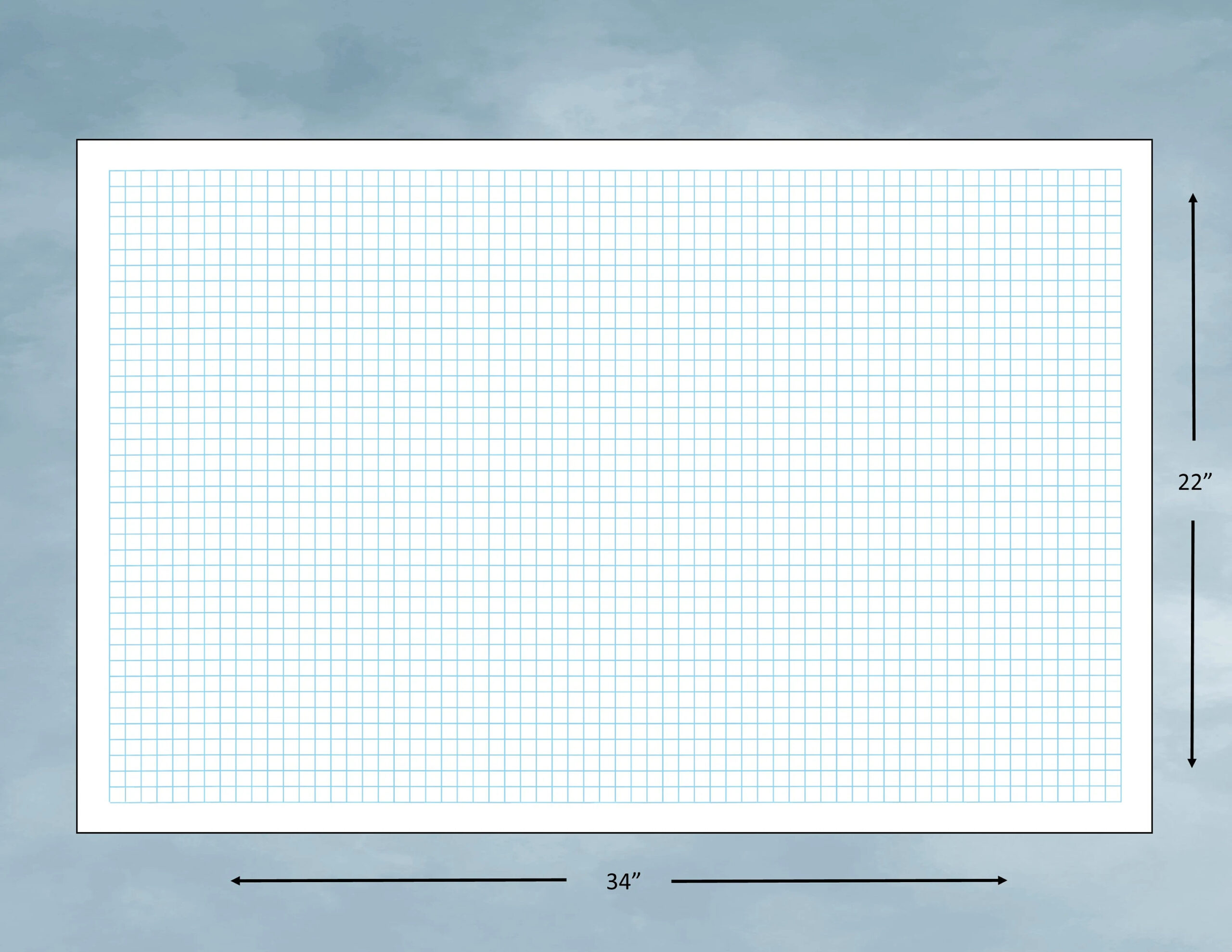 Large Reusable Laminated Grid Graph Paper Perfect For Home Kitchen Landscape Or Clothing Designs Math Or Science Projects 22x34 With Pen Etsy