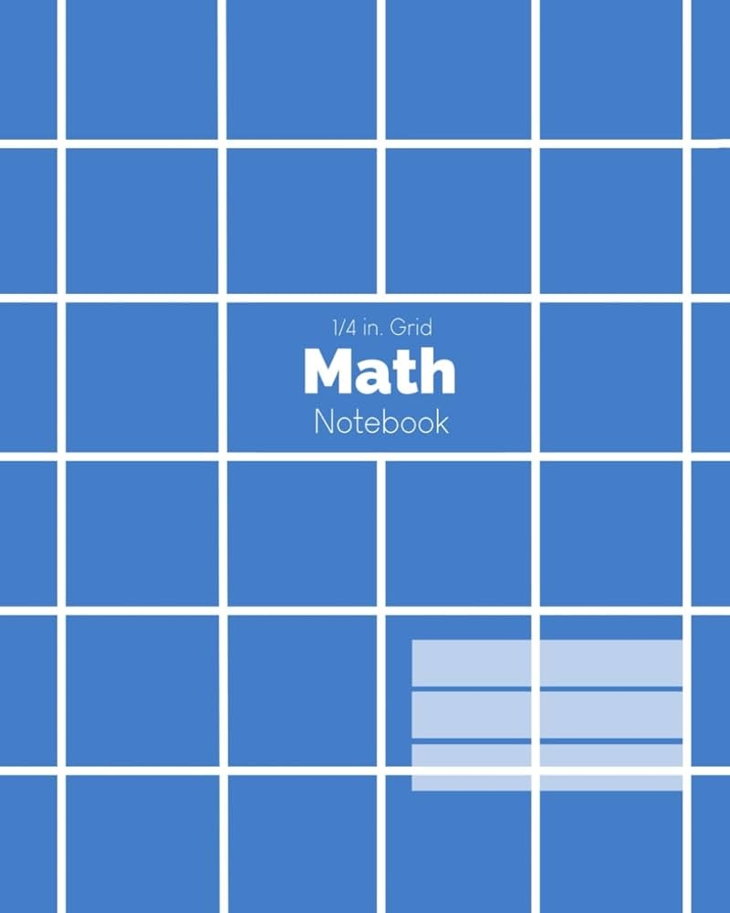 Math Graph Notebook Blue Grid 1 4 Inch Graph Paper For Advanced Mathematics By Well Done Print Co Print Co Well Done Amazon Books
