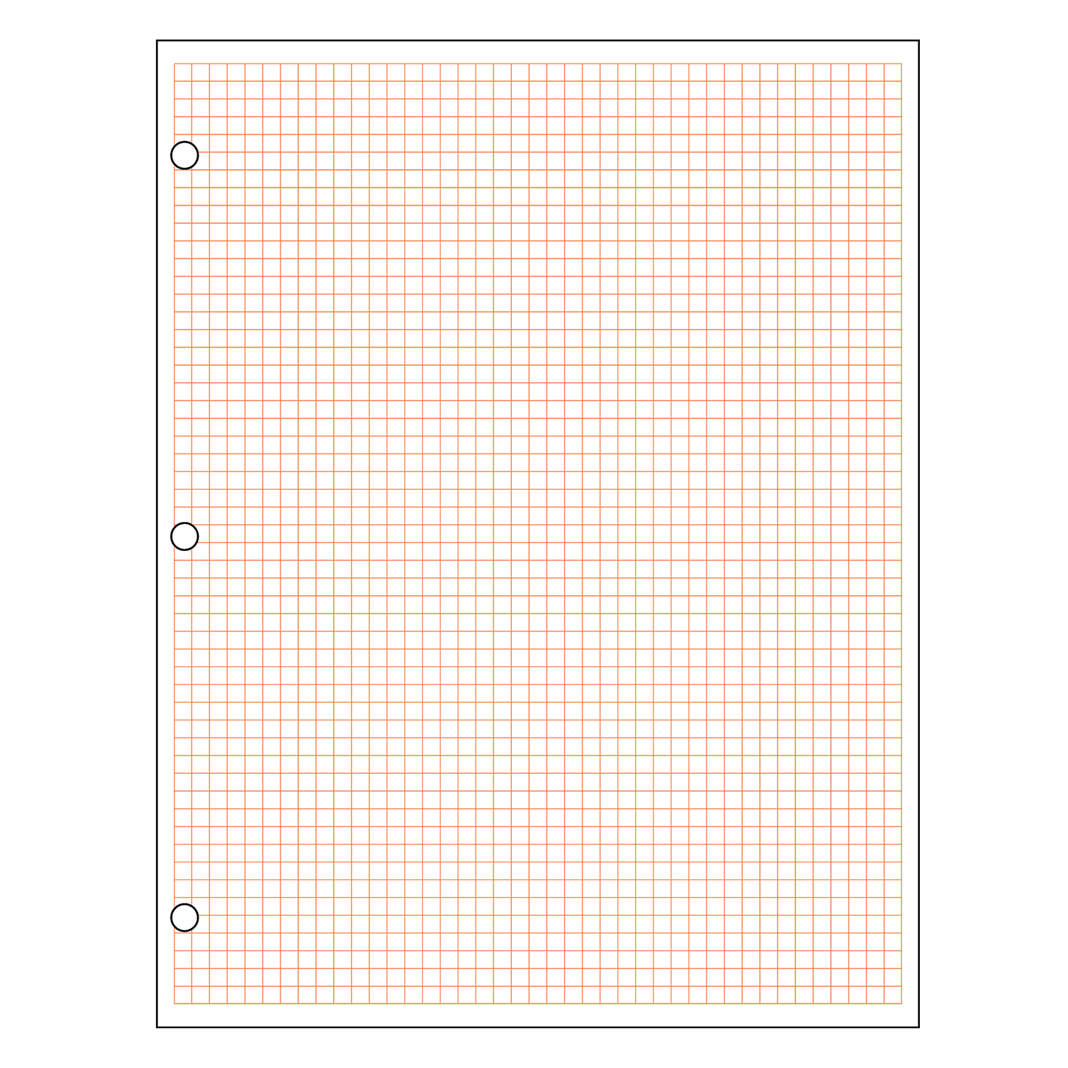 Metric Graph Paper 1 2 Cm Squares Double Sided Red Lined 500 Sheet Ream Three Hole Punched Walmart