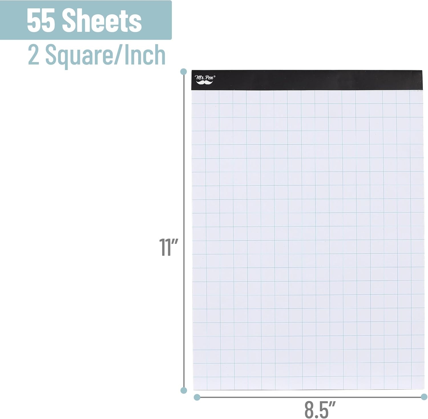Mr Pen Graph Paper 2 Squares Per Inch 8 5x11 55 Italy Ubuy
