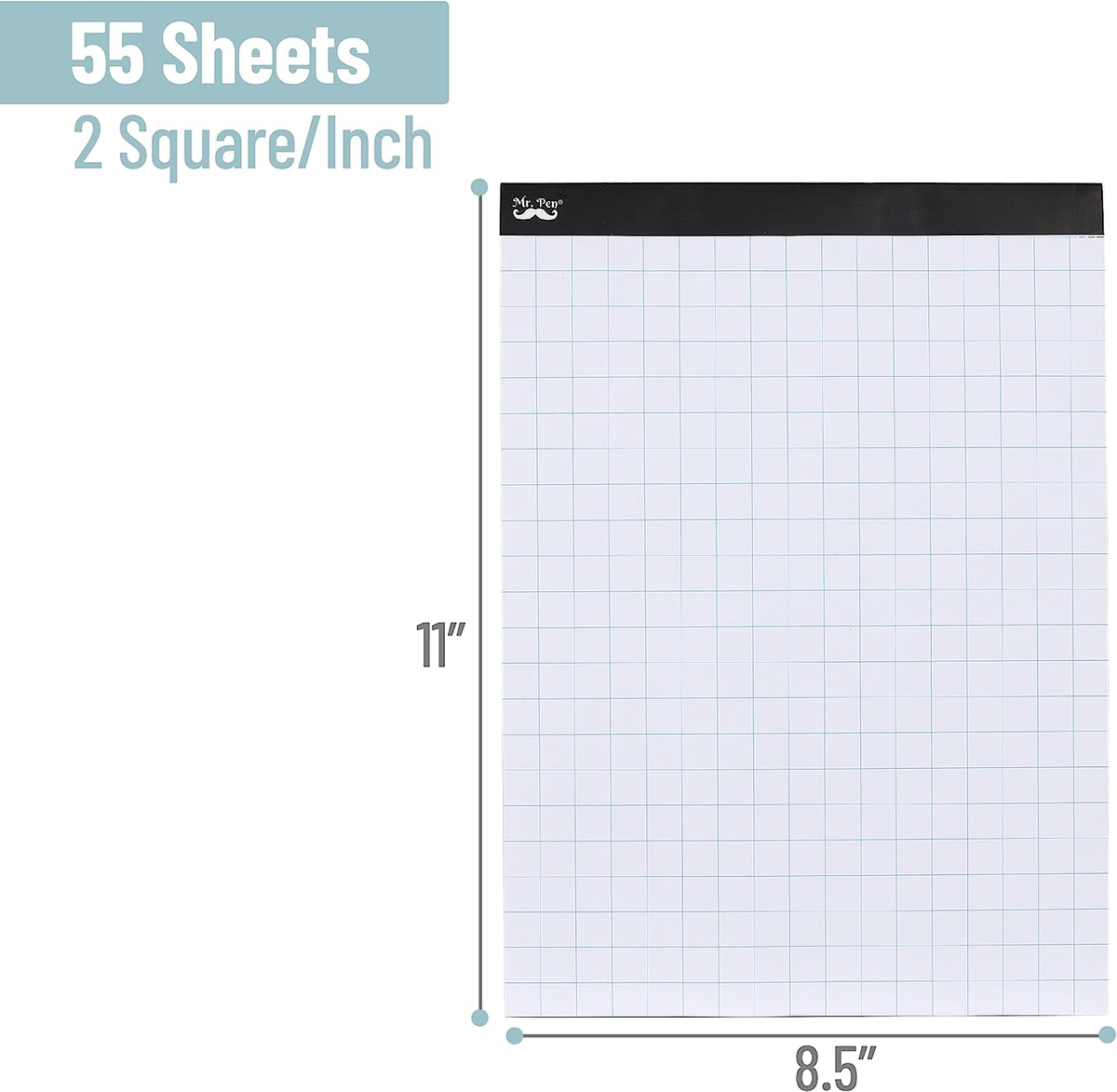 Mr Pen Graph Paper 2X2 2 Squares Per Inch 8 5 X11 55 Sheets Grid Paper EBay