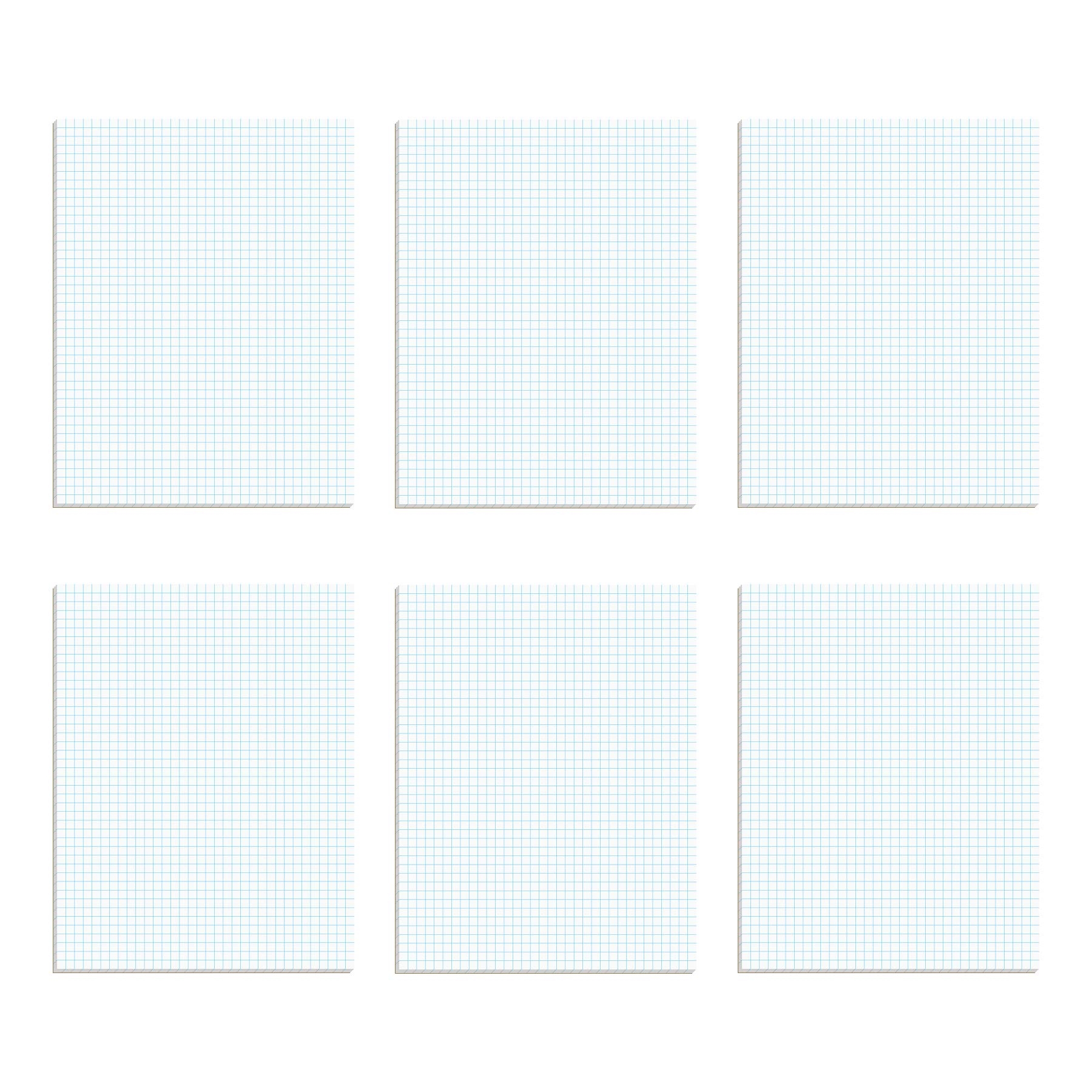 Note Pads 8 5 X 11 TOPS Quadrille Graph Pads 8 5x11 15lb Paper 4x4 5x5 Grid 6 Pack 8x8 Graph Paper