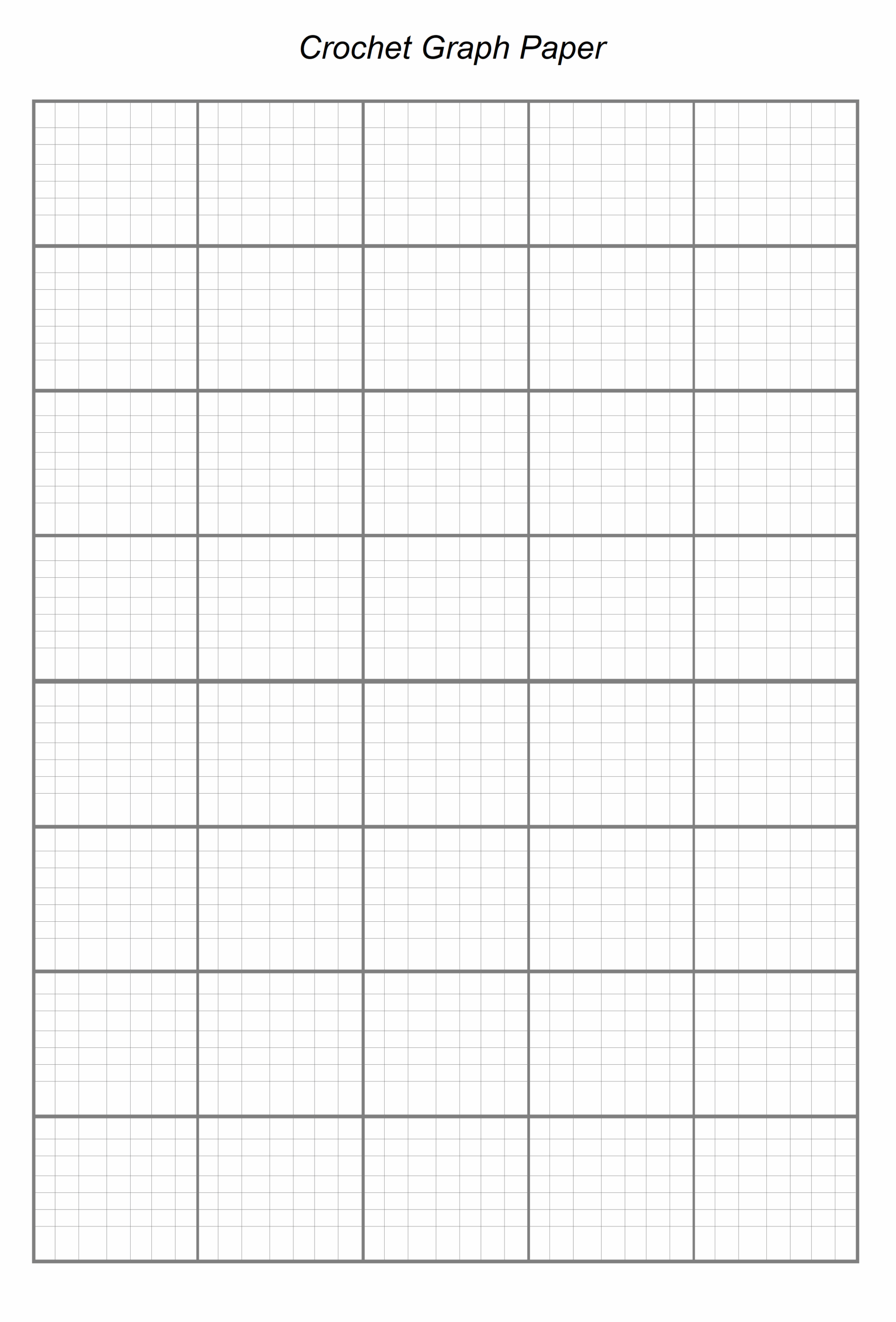 Online Printable Crochet Graph Paper Template