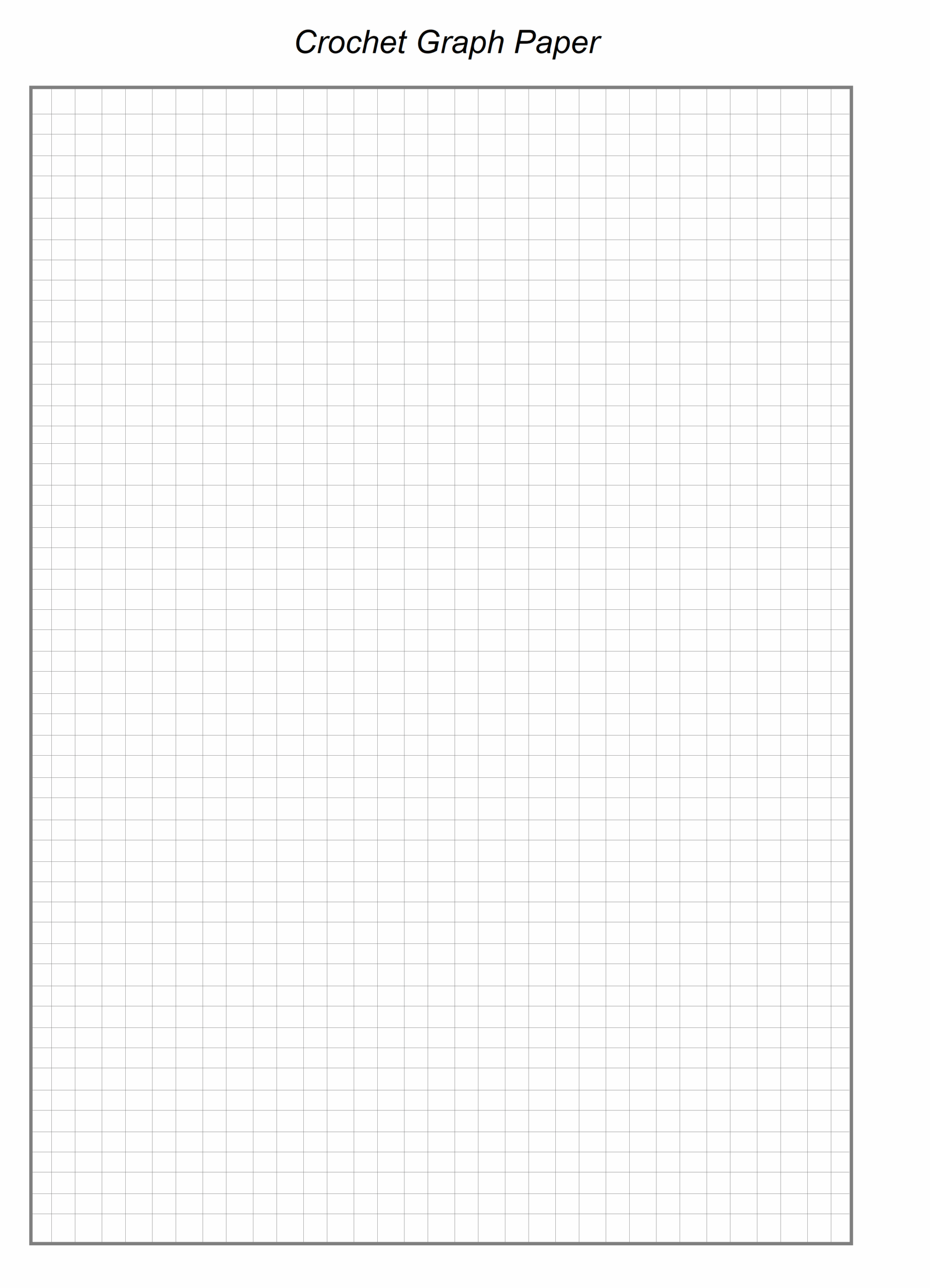 Online Printable Crochet Graph Paper Template