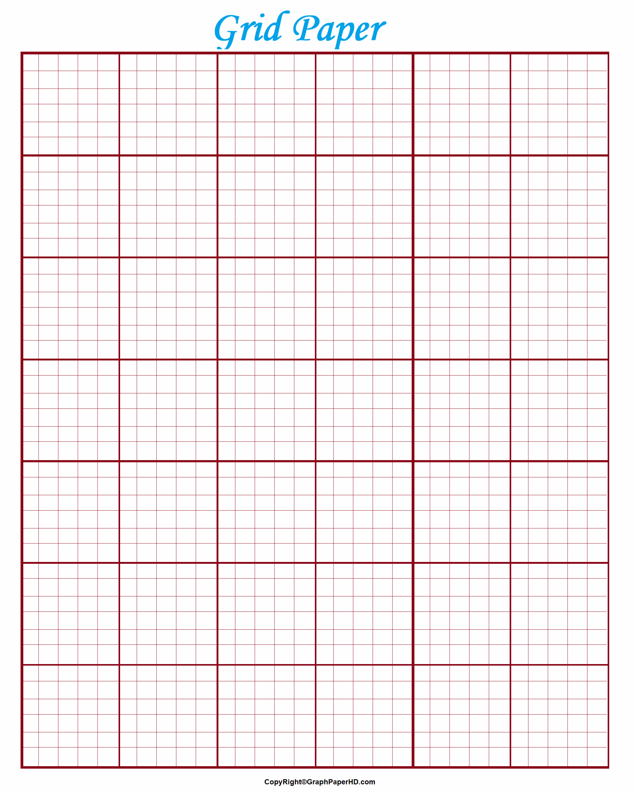 Online Printable Free Blank Graph Paper Template Word PDF 