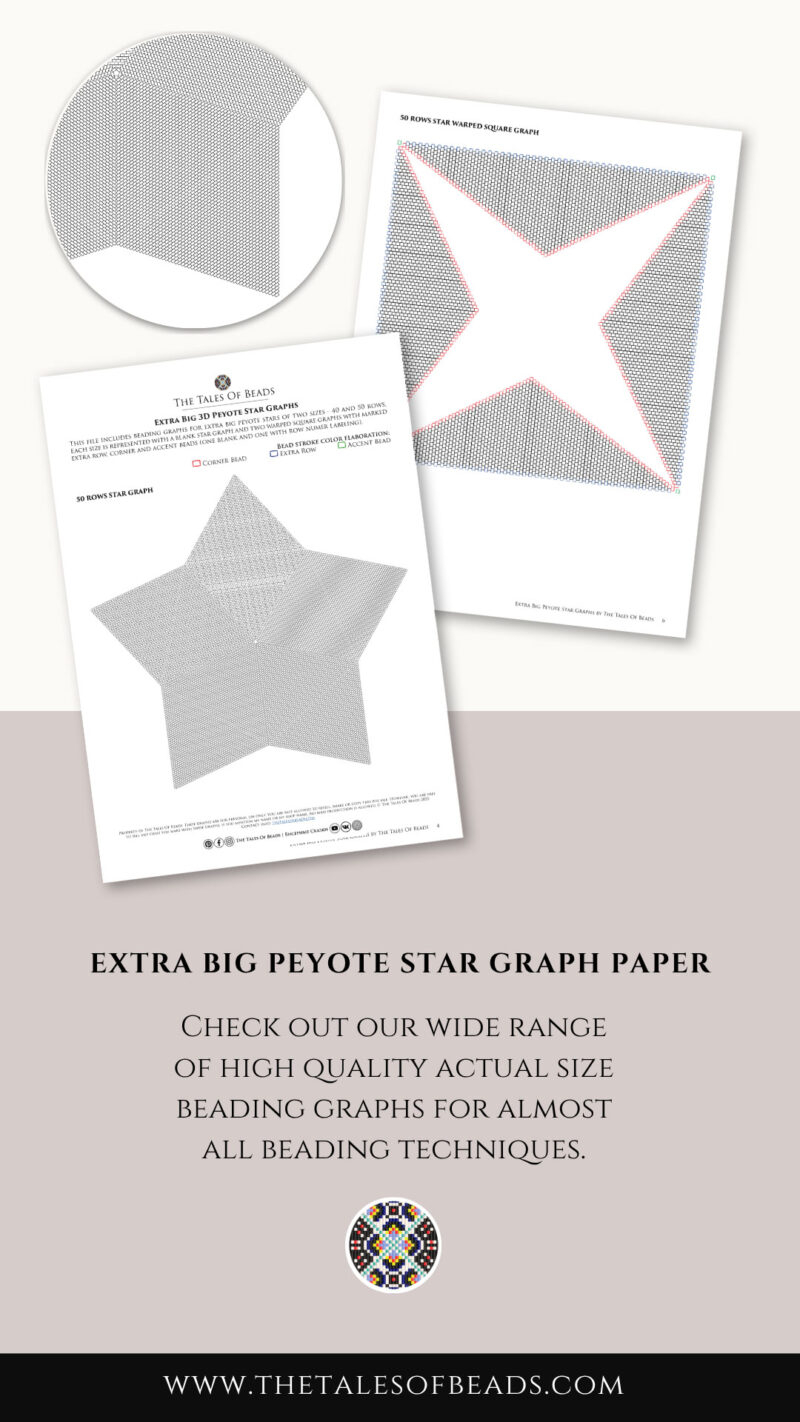 Peyote Star Graph Paper Extra Big Stars Beading Graphs