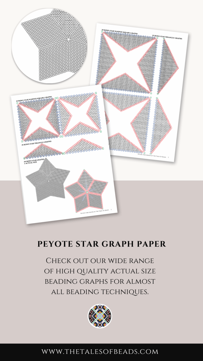 Peyote Star Graph Paper Tiny To Big Stars Beading Graphs