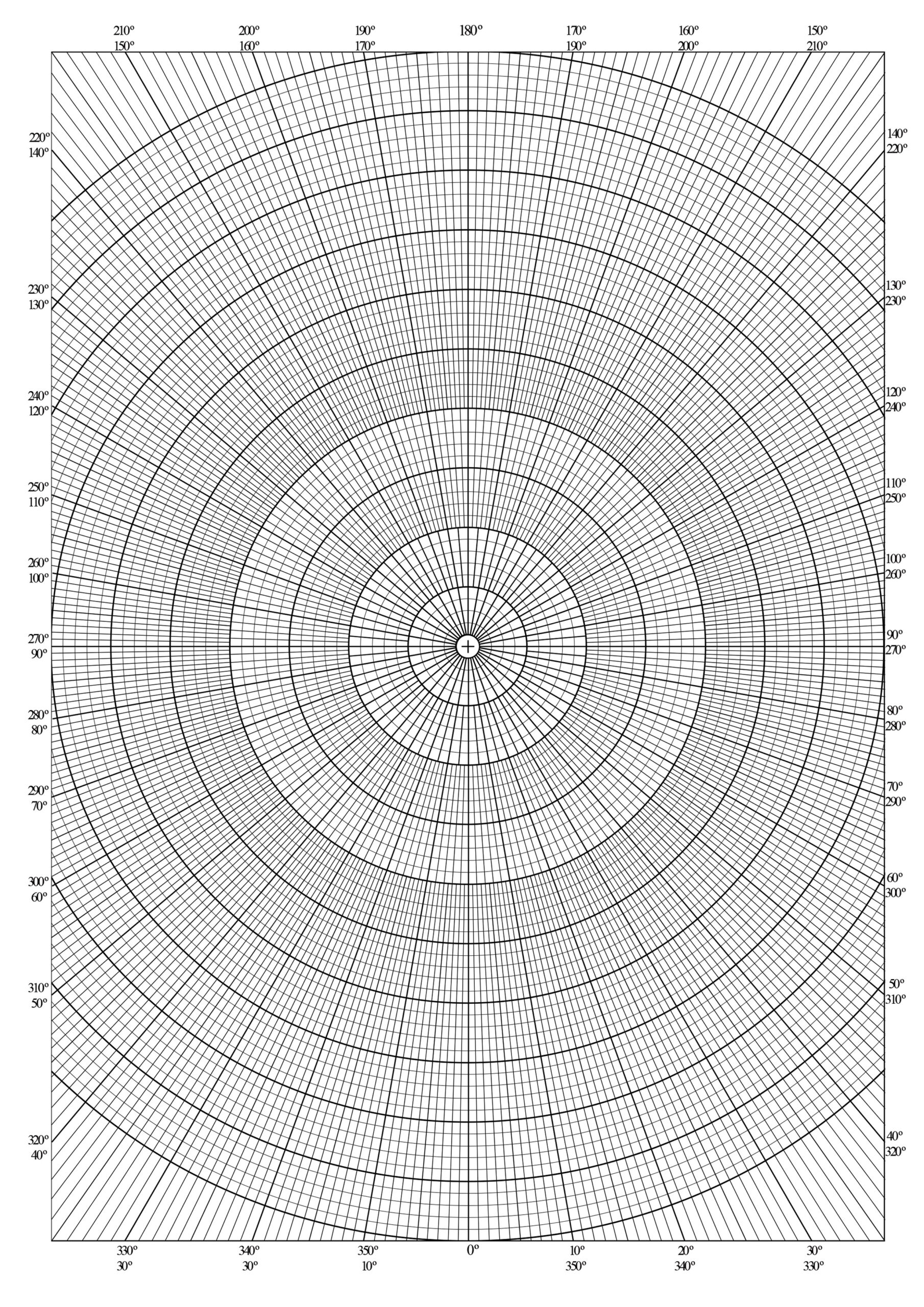 Polar Coordinate Grid Paper PDF Graph Paper Page