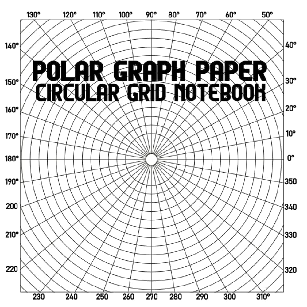 Polar Graph Paper Circular Grid Notebook Gray Lines 10 Degree Angles Single sided Black backed Danial Amazon Books