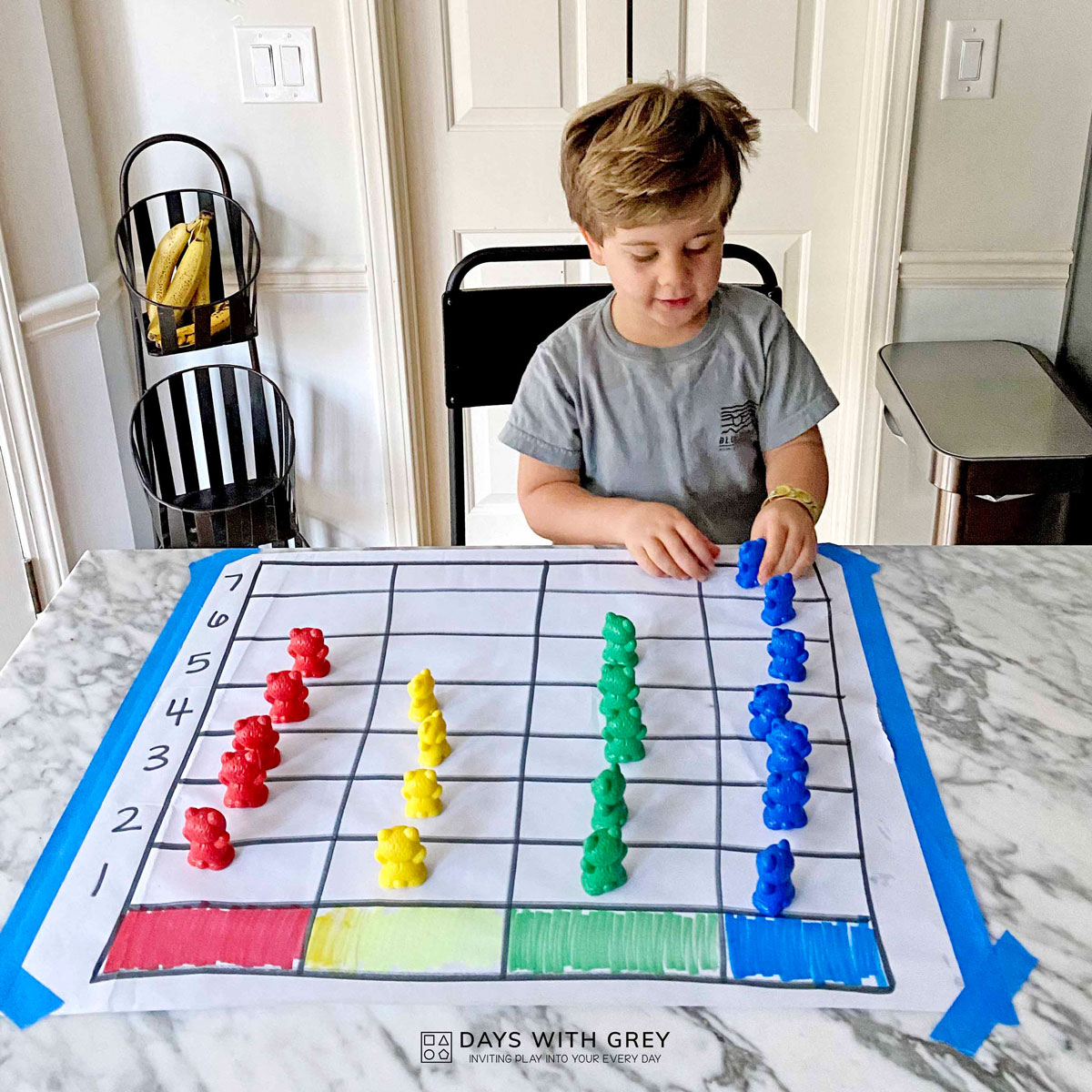 Preschool Counting Bear Graph Days With Grey