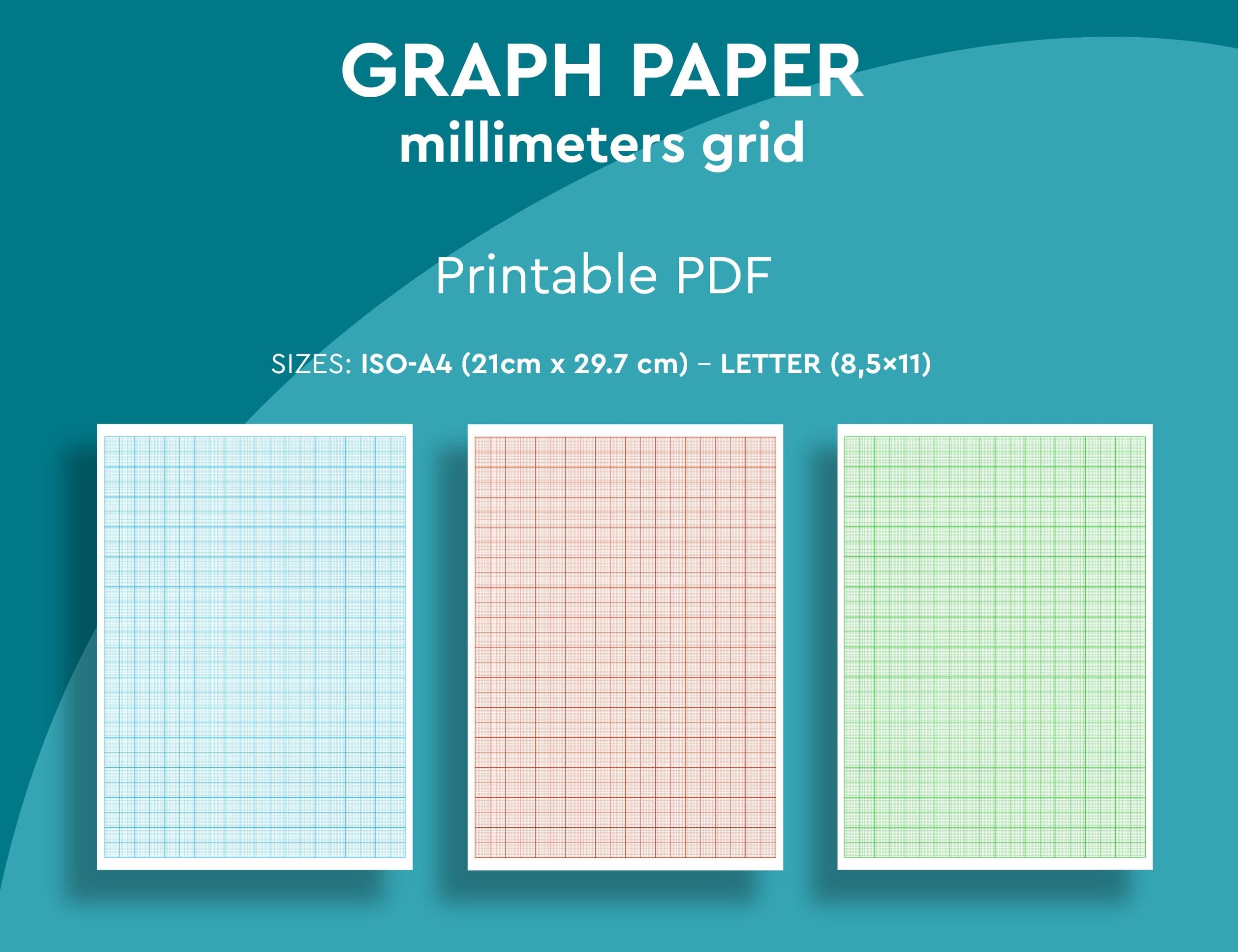 Printable 1mm X 1mm Grid GRAPH PAPER Milimeters Grid 3 Different Worksheets Library