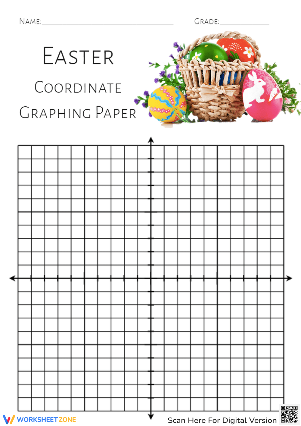 Printable Grade 6 Easter Coordinate Graphing Worksheets Worksheets