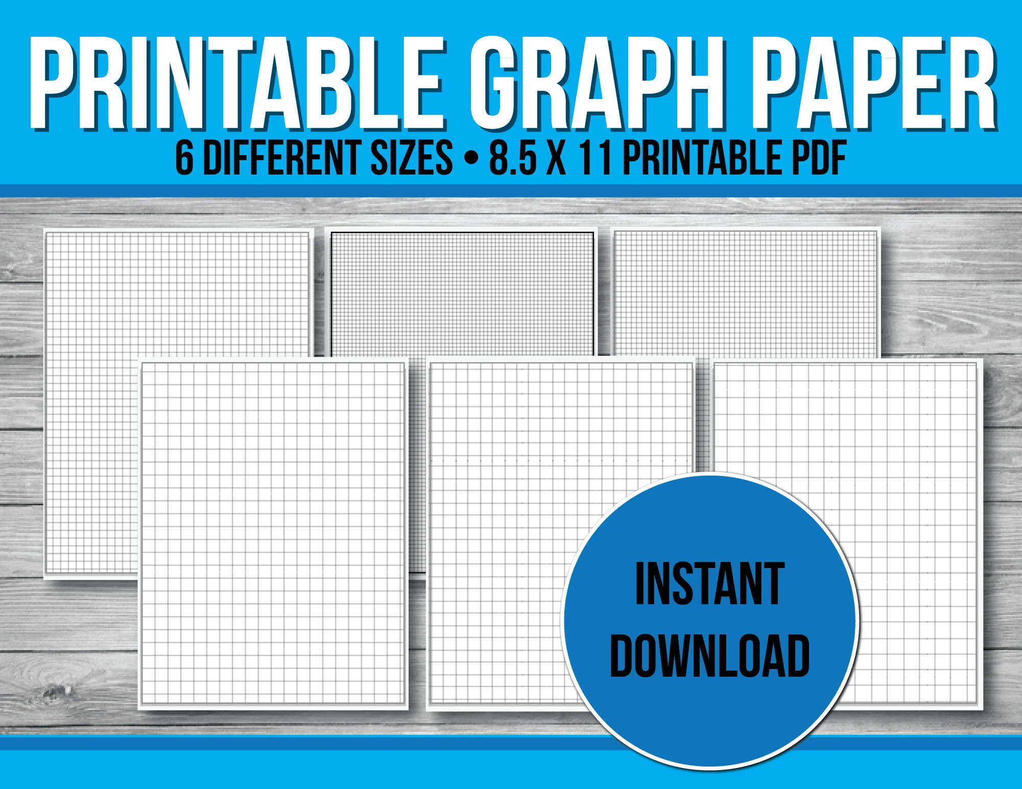 Printable Graph Grid Paper Printable Paper Journal Paper Printable PDF Digital Download Etsy