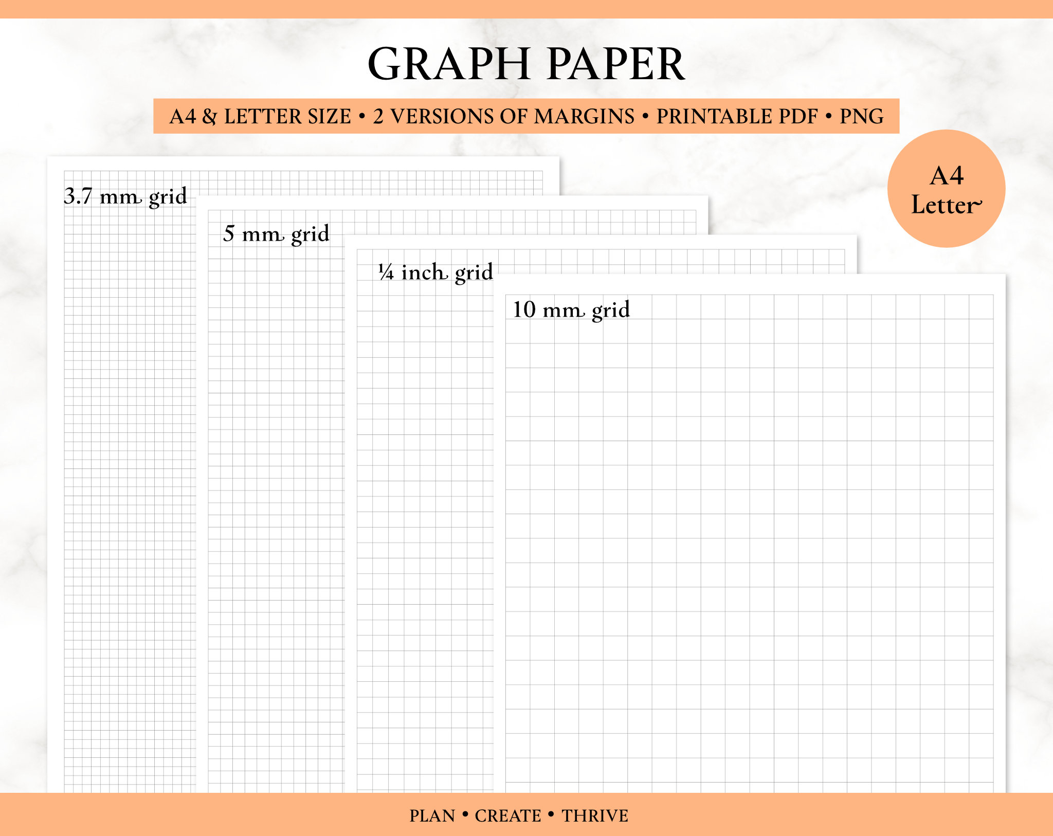 Printable Graph Paper A4 Letter PDF PNG 3 7 Mm 5 Mm 1 4 Inch Worksheets Library
