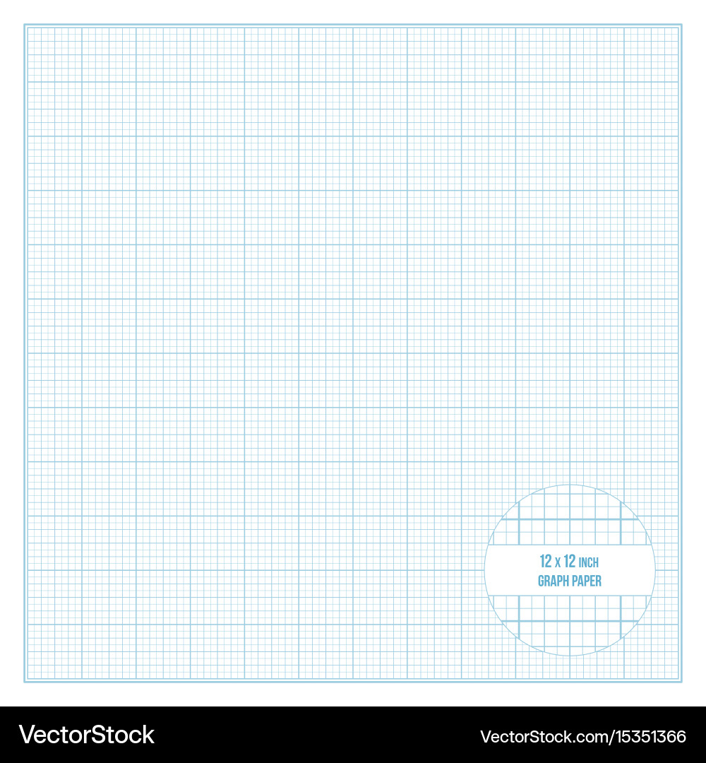 Printable Graph Paper Inch Size Royalty Free Vector Image