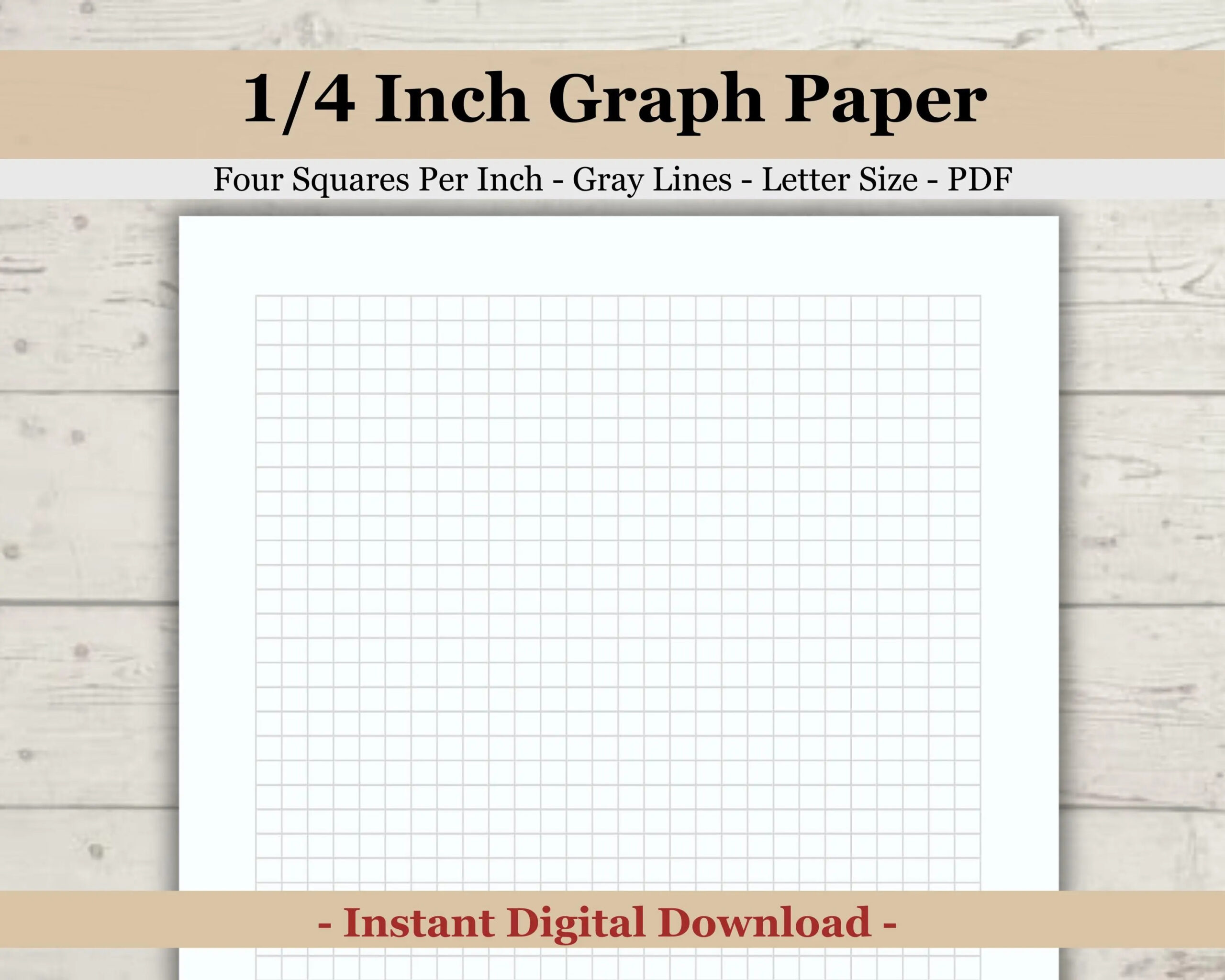 1/4 Inch Graph Paper Printable Free
