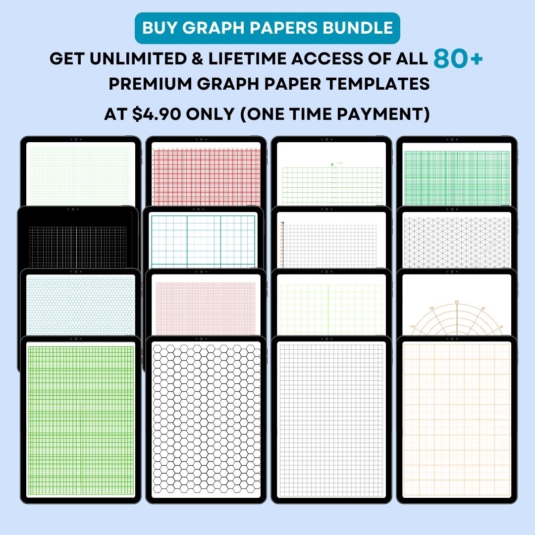 Printable High Quality Graph Paper Templates PDF Bundle 