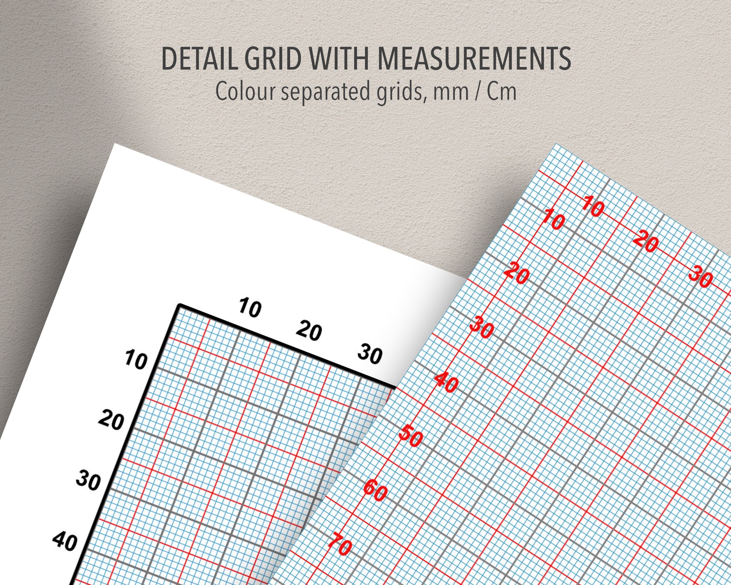 Printable Metric Graph Paper PDF For School Math Technical Drawing 10mm Millimetre Grid A4 A3 Letter Sizes Instant Digital Download Etsy