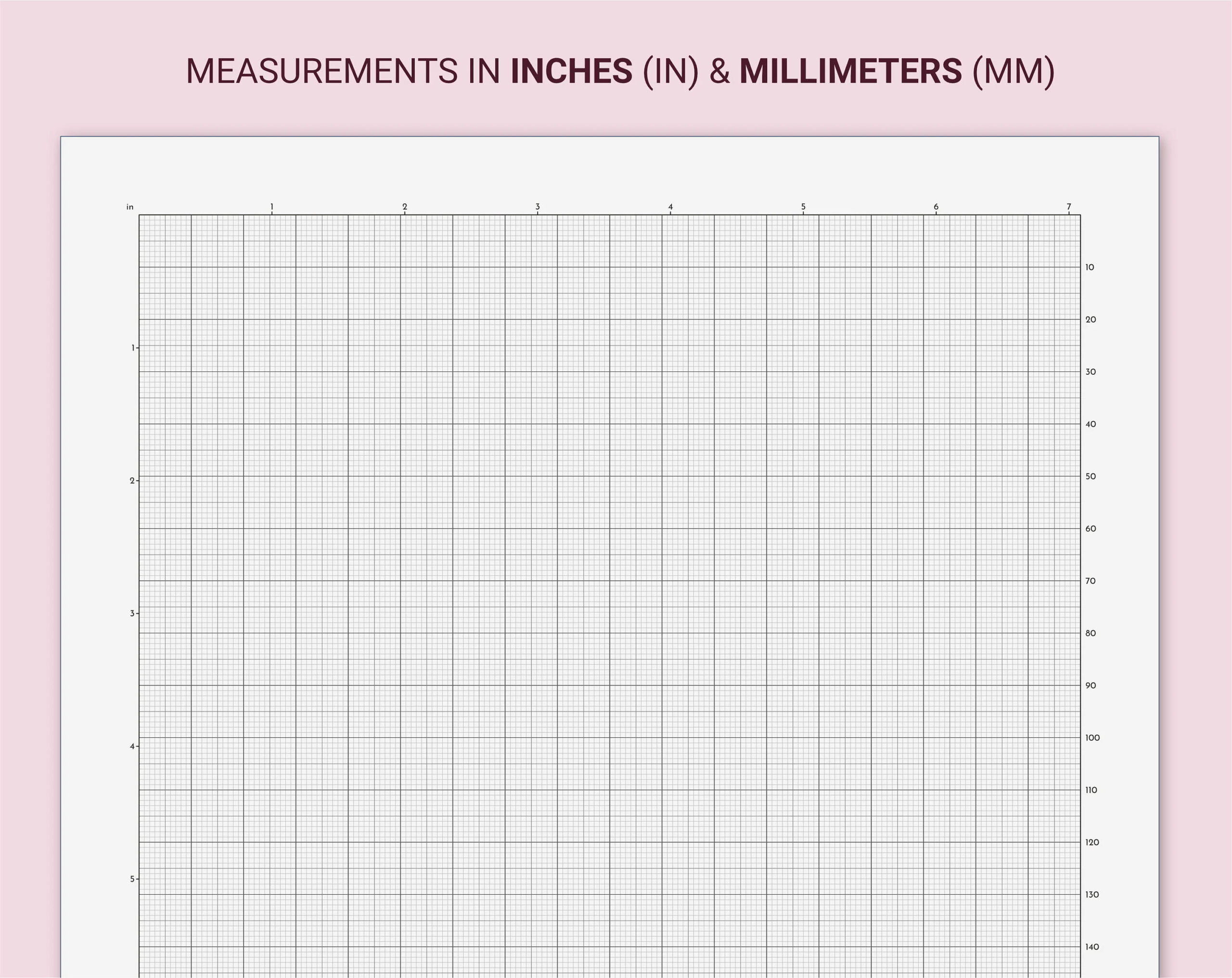 Printable Millimeter Graph Paper A4 With Margin digital Download Etsy