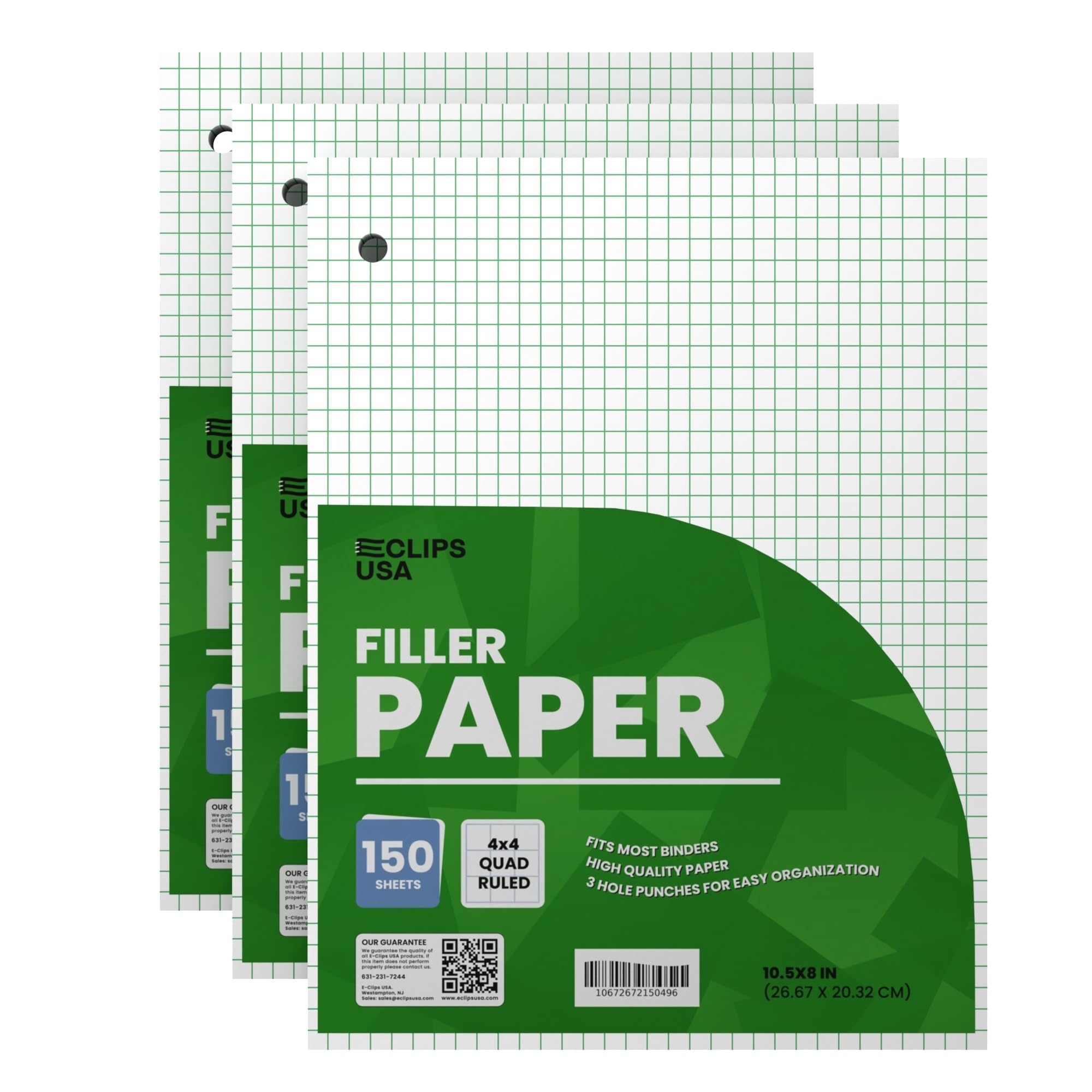 Printable PDF 24 Pack Graph Paper Notebooks 4x4 Quad Ruled 100 Sheets Each Loose Leaf Graph Paper