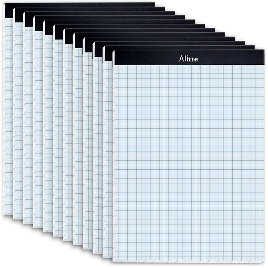 Printable PDF Mr Pen Graph Paper 2 Pack Of 55 Sheets 8 5 x11 4x4 4 Squares Per Inch 3 Hole Punched Graphing Paper Grid Paper Pad Math Graph Paper Pad 1 2 Graph Paper