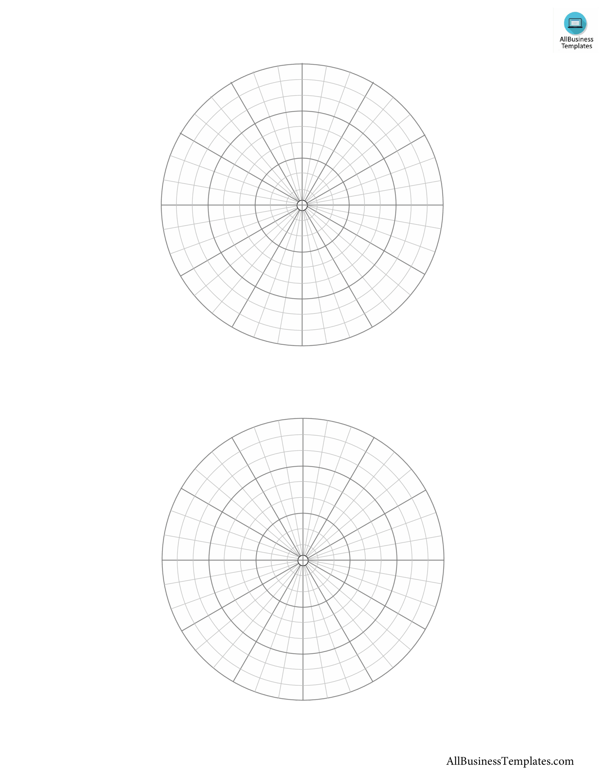 Printable Polar Coordinate Graph Paper Templates At Allbusinesstemplates