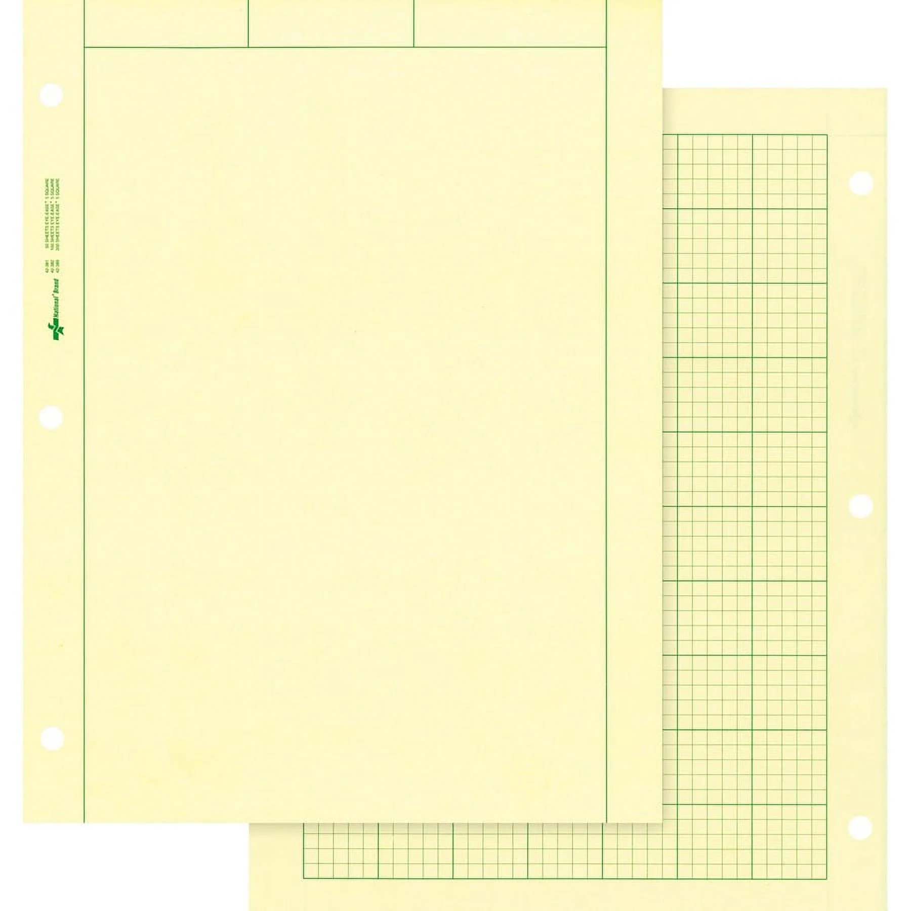 Rediform Computation Pads Letter 100 Sheets Stapled Glued 8 1 2 X 11 Green Paper Subject 100 Pad Bundle Of 5 Pads Walmart