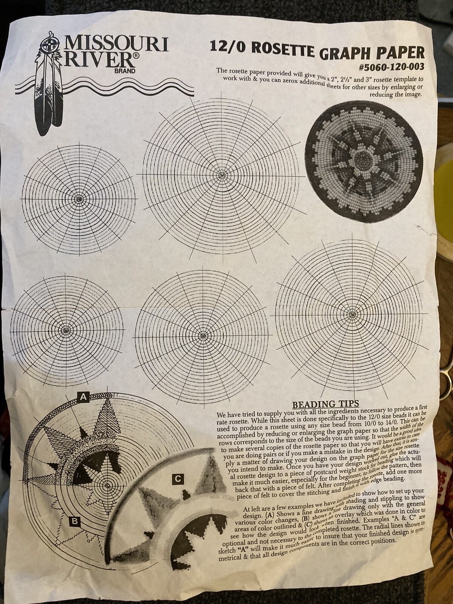 Rosette Beading Graph Paper Missouri River Brand Beaded Rosette Template Kit Started