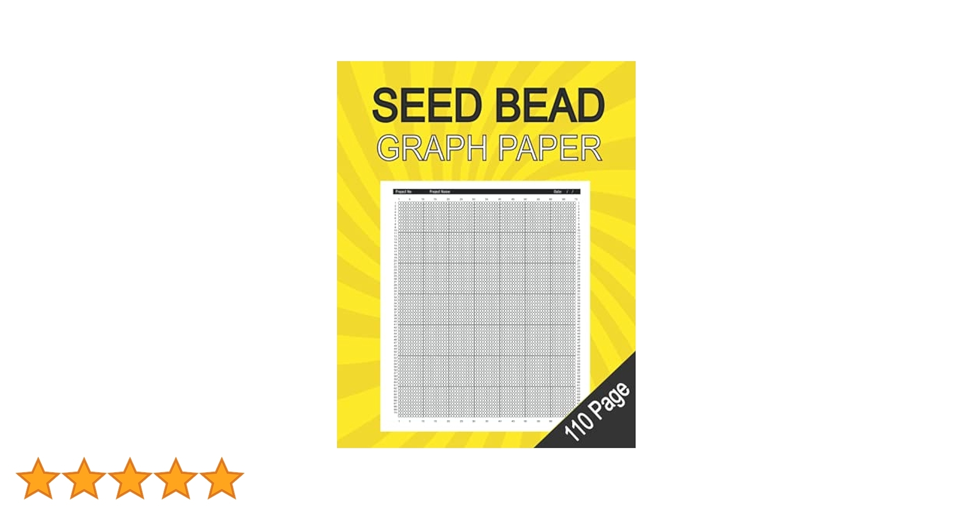 Seed Bead Graph Paper Brick Stitch Beading Books For Bracelet Jewelry Earring Beadwork Design Creation And To Keep Record Of Your Own Loom Weaving Patterns Large Size 100 Sheets BFL 