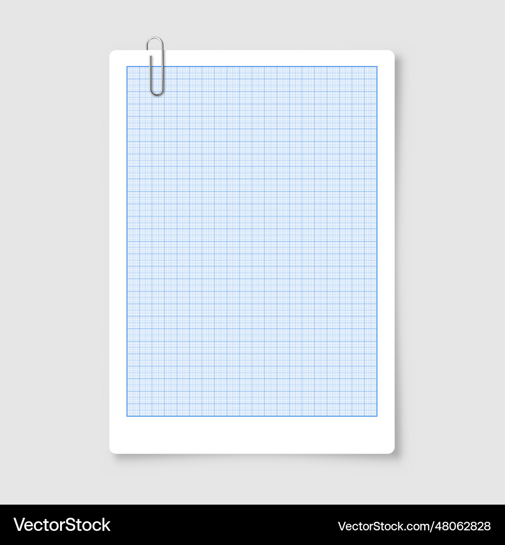 Sheet Of Graph Paper With Grid Millimeter Vector Image