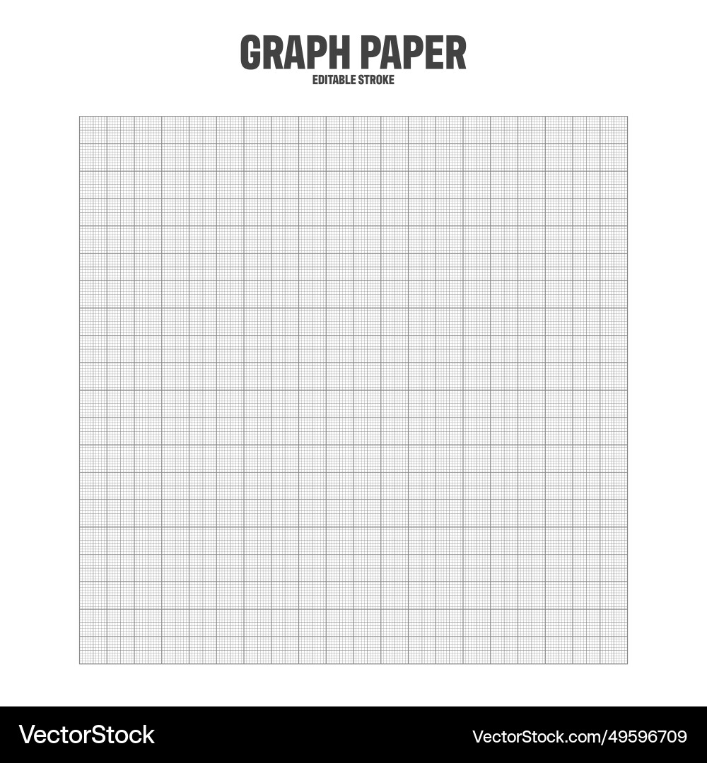 Sheet Of Graph Paper With Grid Millimeter Vector Image