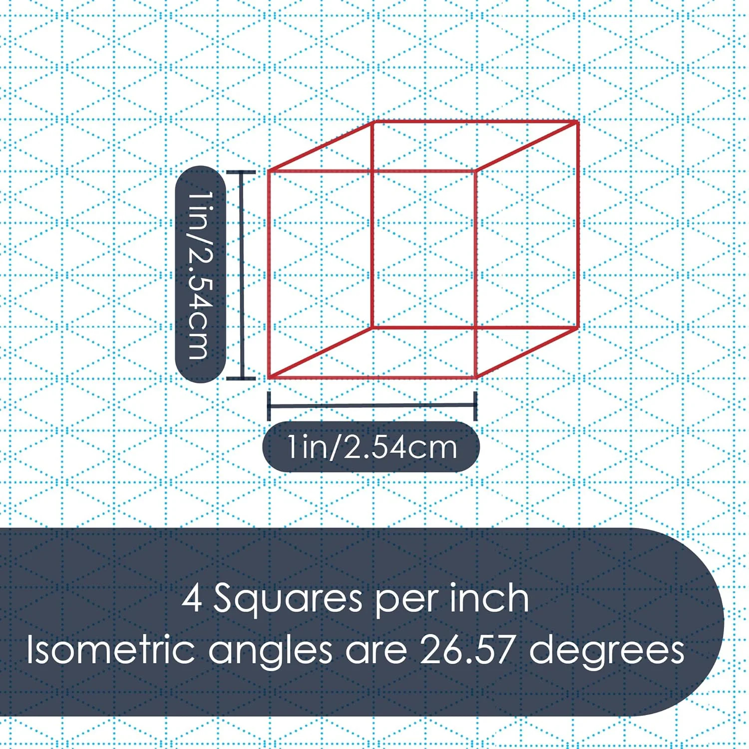 TRH 8 5 X 11 Isometric Graph Paper 50 Sheets Portrait 0 25 Grid Non photo Blue High Brightness Drafting Engineering Art 3D Design 1 Pack Walmart